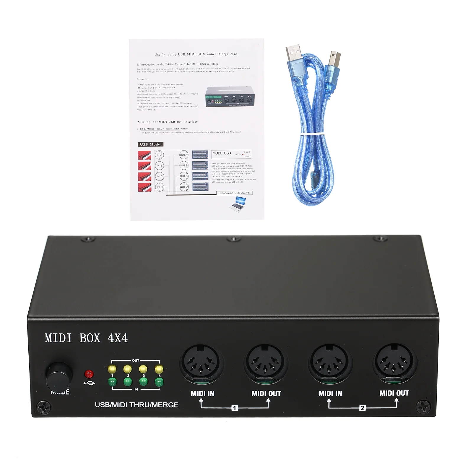 Audio converter,Box 4x4 4 In /4 2i4o Midi Box Um4x4 Usb Midi Channels 4i/4o In /4 Out Siuke 4i/4o 2i4o Midi Dsfen Usbdi 64di Channels Audio Converter Rusuo