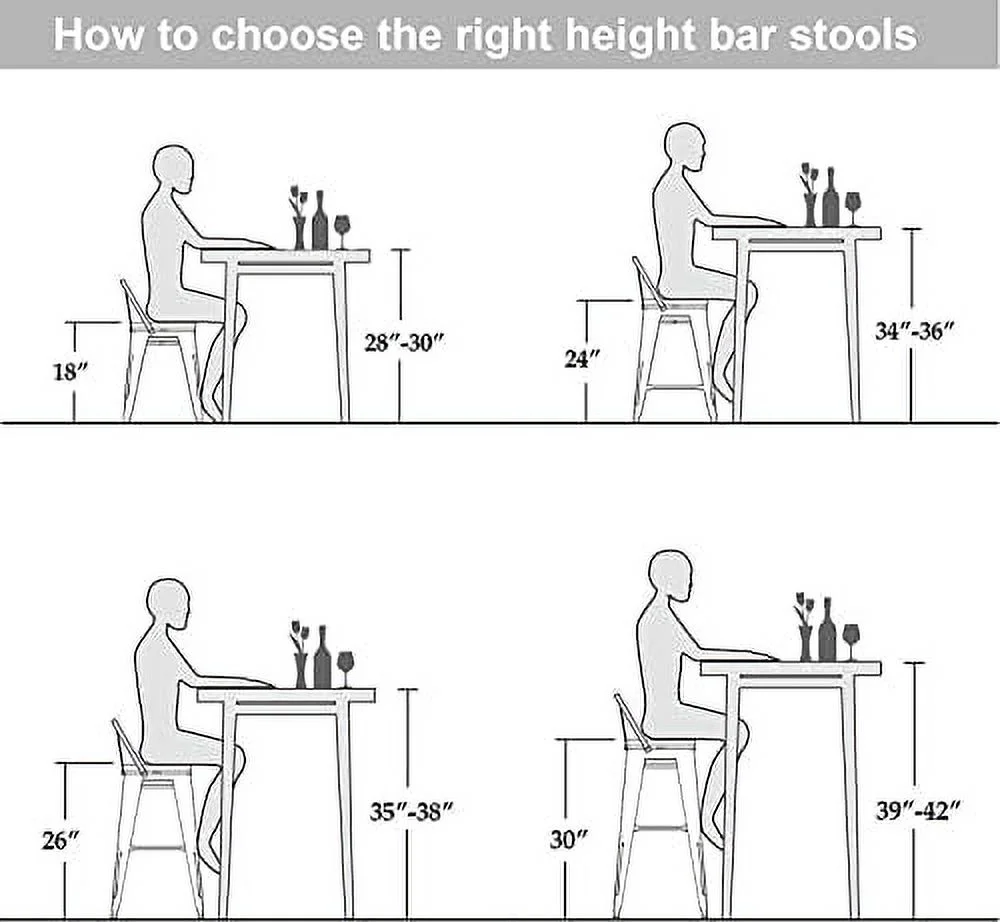 HOOMHIBIU Metal  Stools Counter Height Stool  Stools Set of 4 Kitchen Swivel Dining  Chairs (High Back Rusty Wooden  Swivel 26 inch)