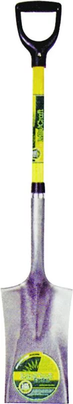 Vulcan 34540 Garden Spade Shovel, 7 in W Blade, Steel Blade, Fiberglass Handle, D-Shaped Handle, 29 in L Handle