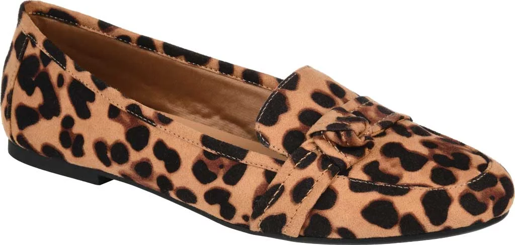 Women's Journee Collection Marci Loafer Leopard Faux Suede 6.5 M