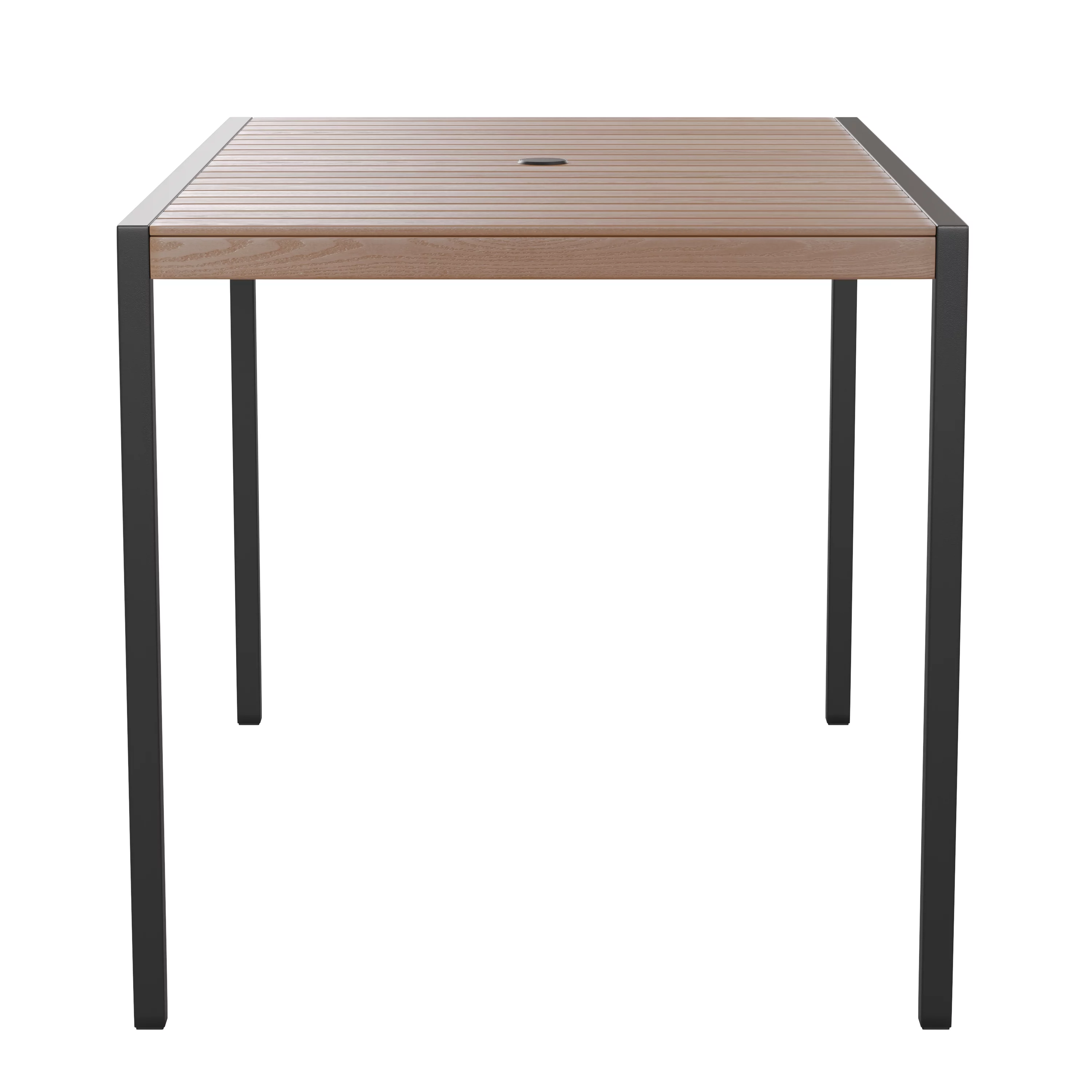 Flash Furniture Lark Series Steel Teak Tables, Teak