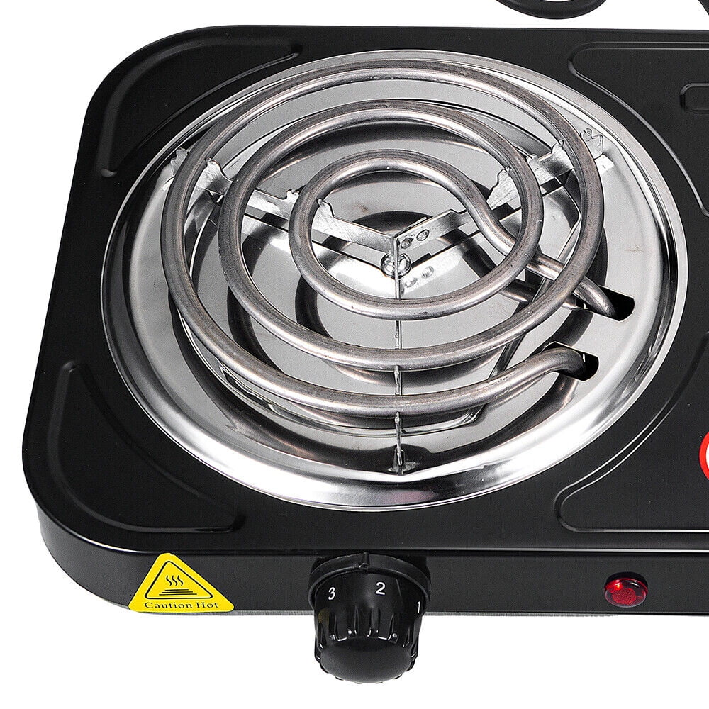 KingFurt   Hot Plate Kitchen Double-burner Electric Stove Multi-turn Heating Tubes Double Multifunction Temperature Control 220v2000W