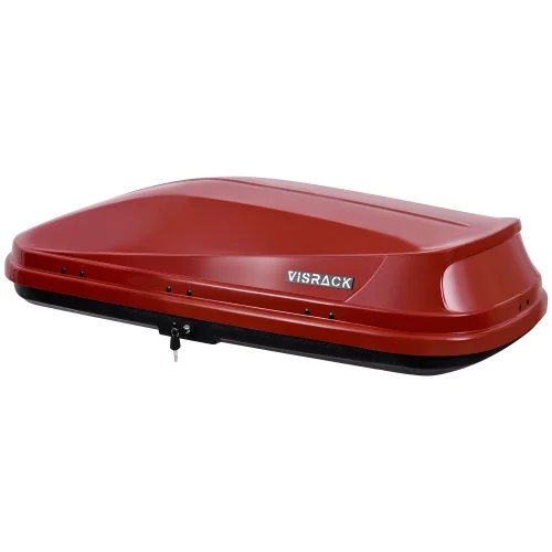 Hard Shell Roof Cargo Carrier with Security Keys, Roof Box, Cargo Box, 62 (L) x 31 (W) x 15(H) Inches, 14 Cubic Feet (Tool-Free Install), RED