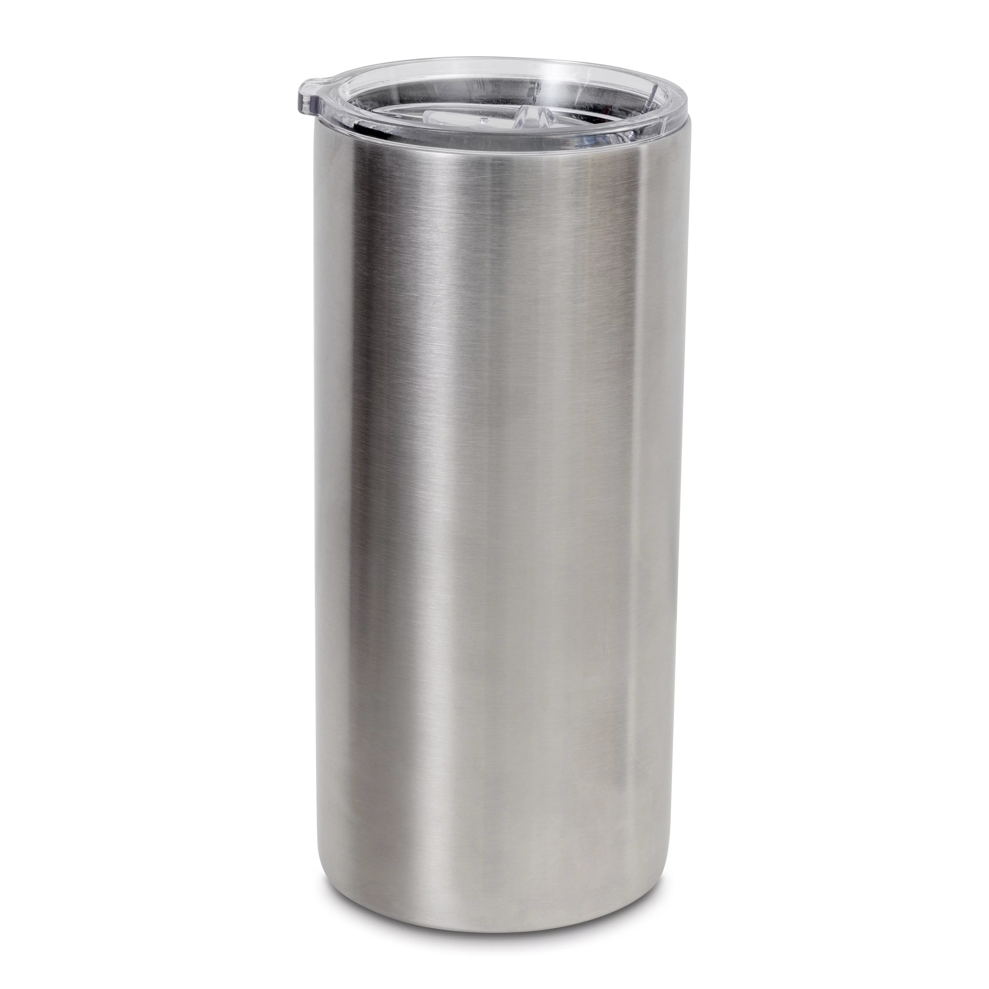 MakerFlo Case of 25, 20 oz Thick Tumbler, Stainless Steel Insulated Tumbler, Silver