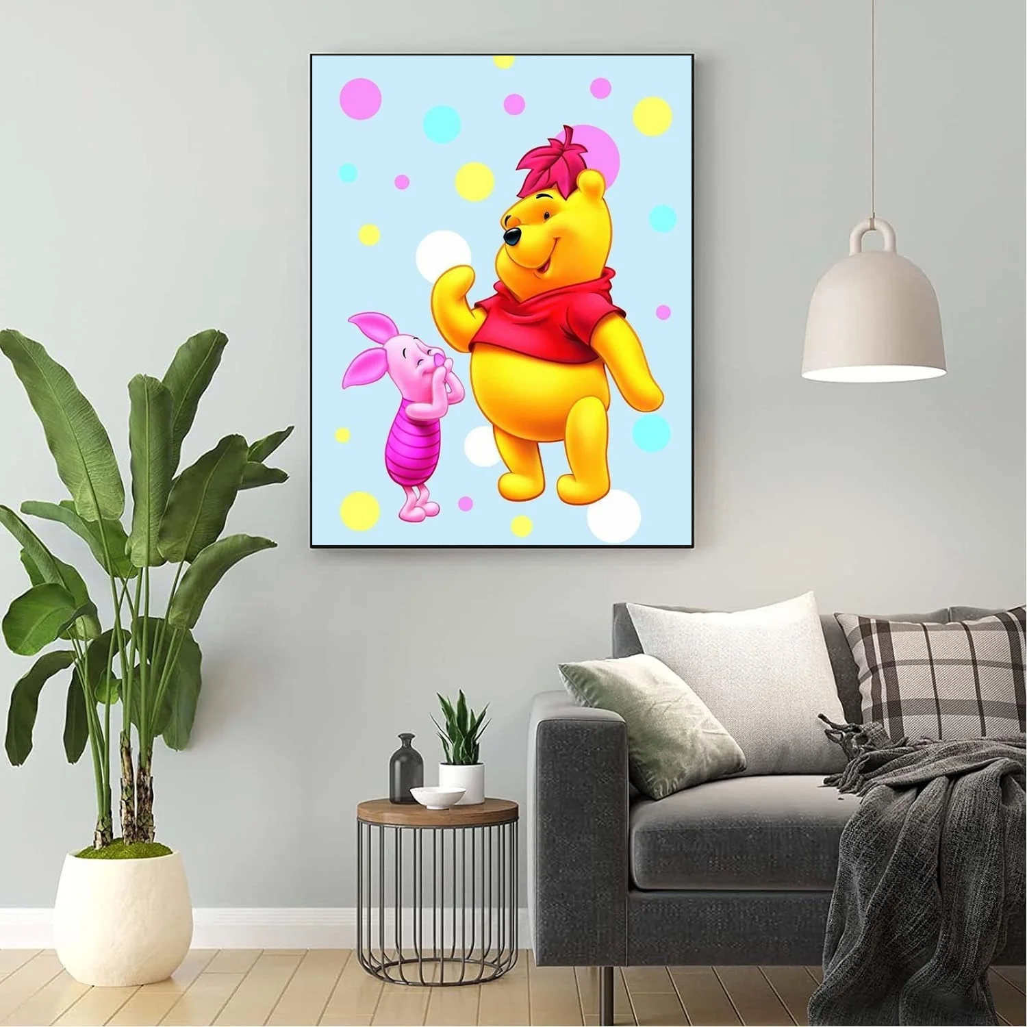 Winnie the Pooh 5D Diamond Art Kits Diamond Art for Adults Cross Stitch Kit for Wall Art 12 x 16 Inch