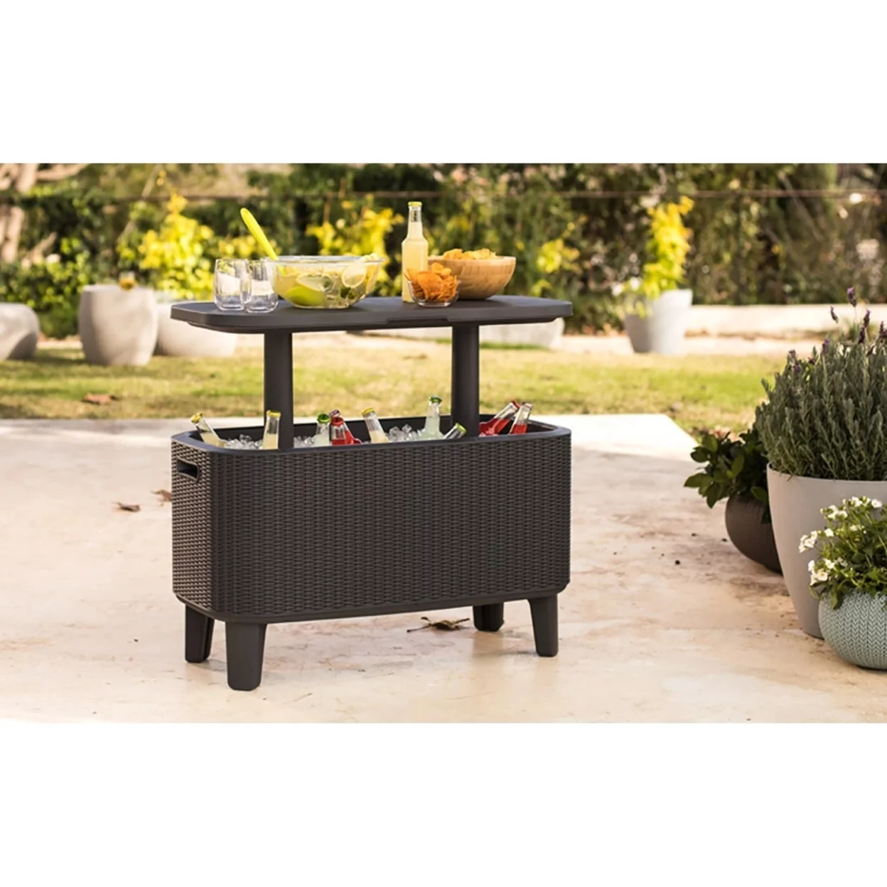 Keter Bevy Bar - Brown Rattan