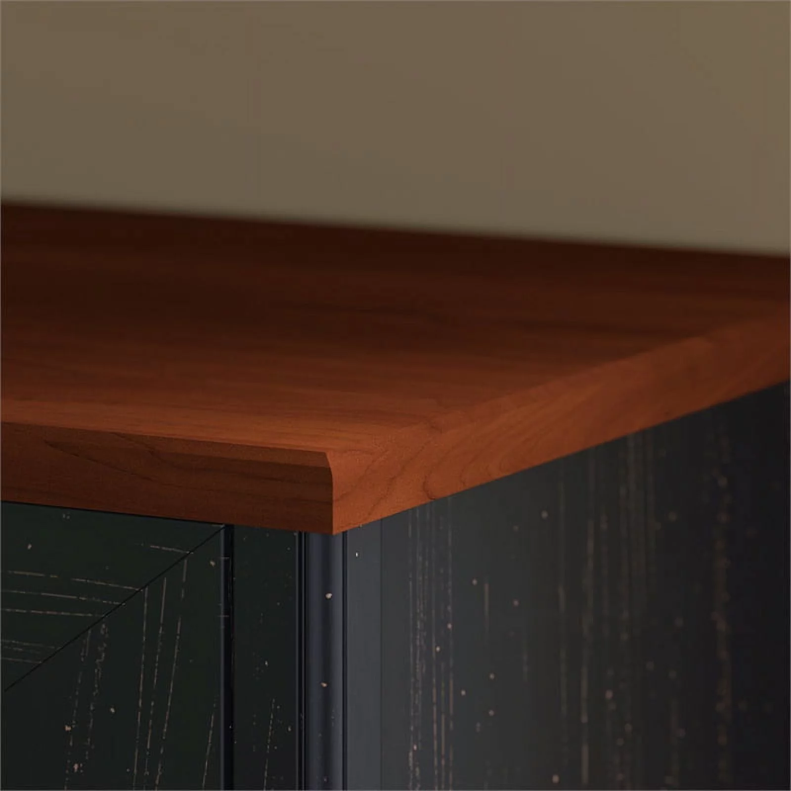 Home Square 2 Drawer Wood Filing Cabinet Set in Antique Black (Set of 2)