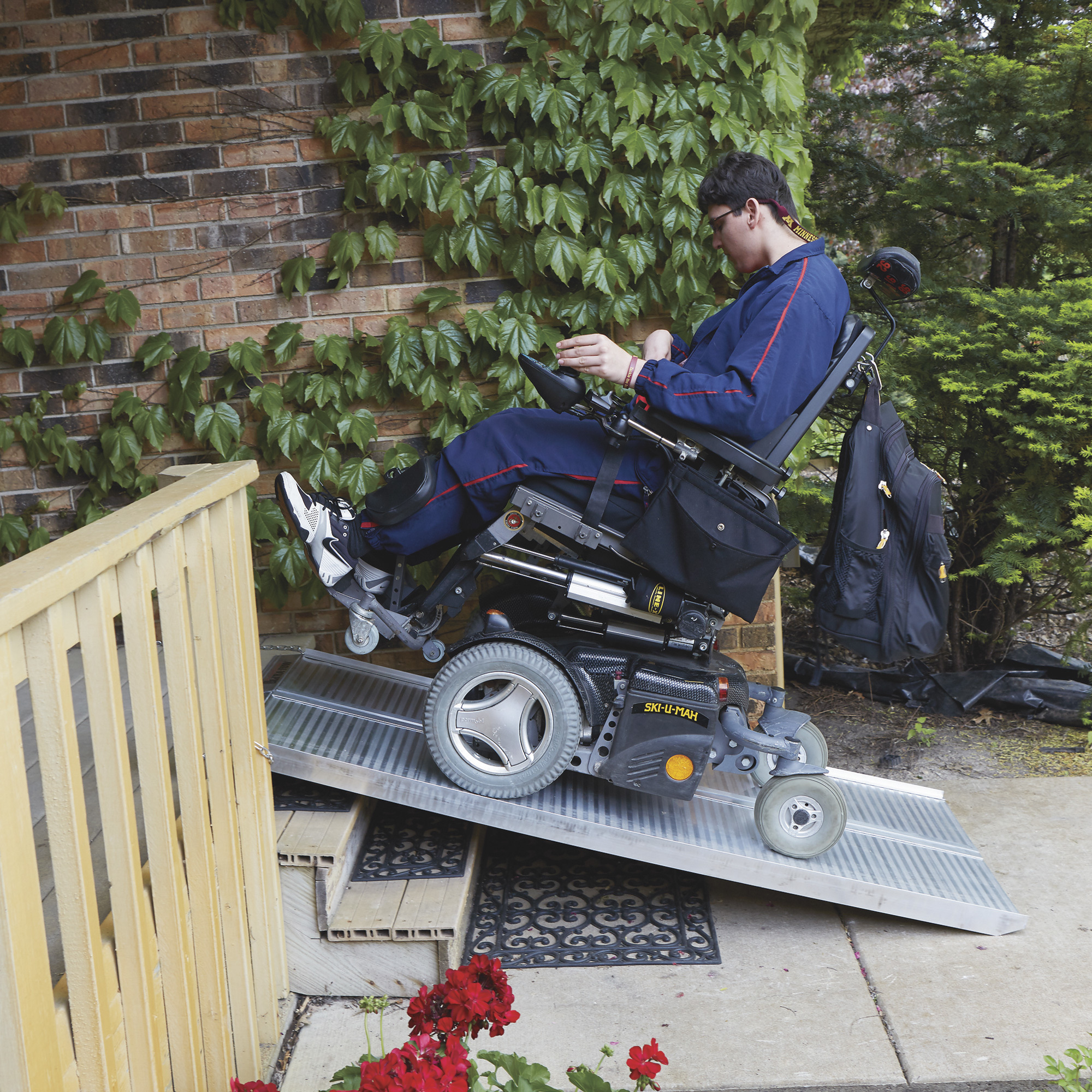 Ultra-Tow Aluminum Mobility Ramp Set, 1200-Lb. Capacity, 30in.W x 72in.L