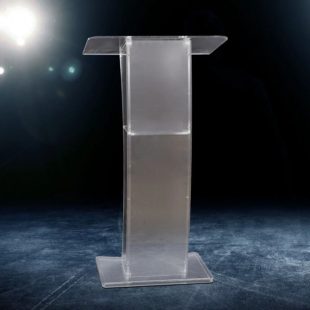 1.15m Height Acrylic Podium Church Pulpit Plexiglass Lectern Debate Podium Conference