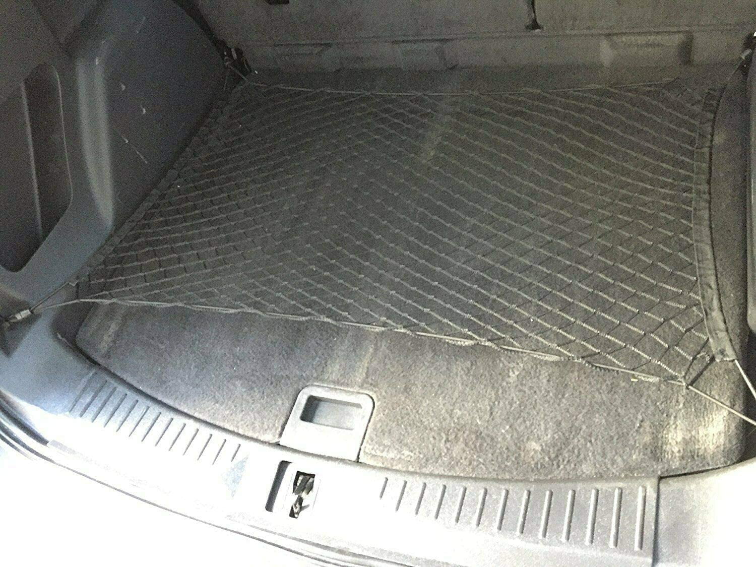 EACCESSORIES EA Trunk Organizer Cargo Net for Ford Escape 2013-2019 – Floor Style Cargo Net for SUV – Premium Mesh Car Trunk Organizer Vehicle Carrier Storage – Compatible with Ford Escape