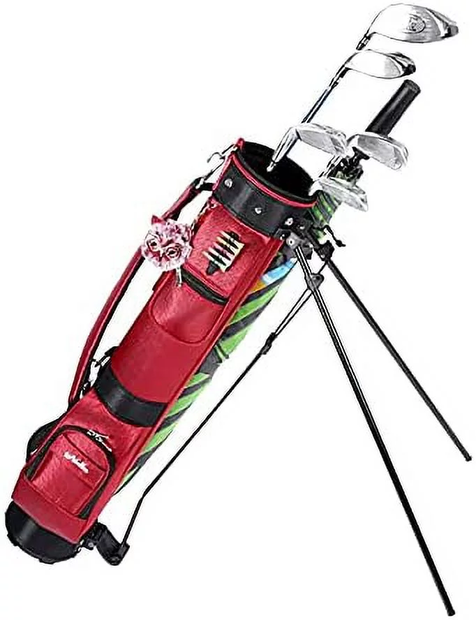Fetcoi, Stand Golf Bag(Red) with Travel Shoulder Durable Large Capacity Golf Clubs Storage Organizer