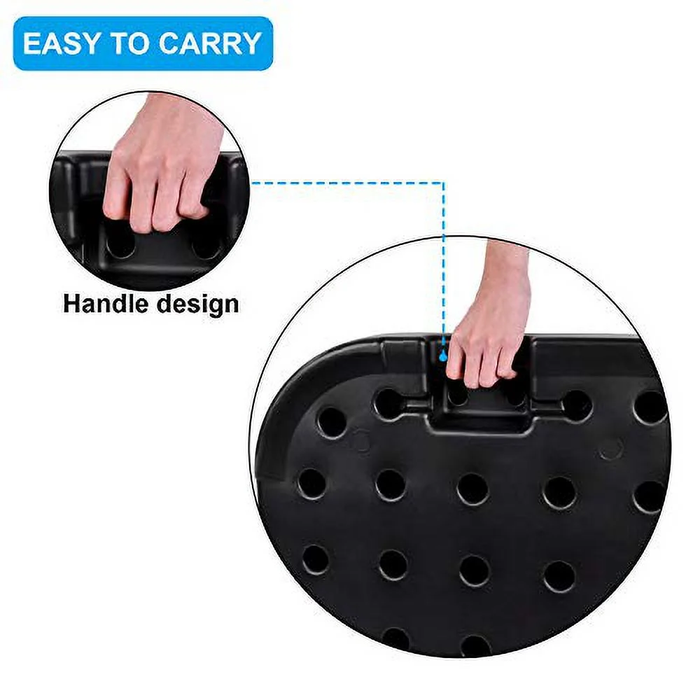 Simple Deluxe 4pcs Cantilever Offset Patio Market Stand with U Locking Shape Weights Water, Umbrella Square Base