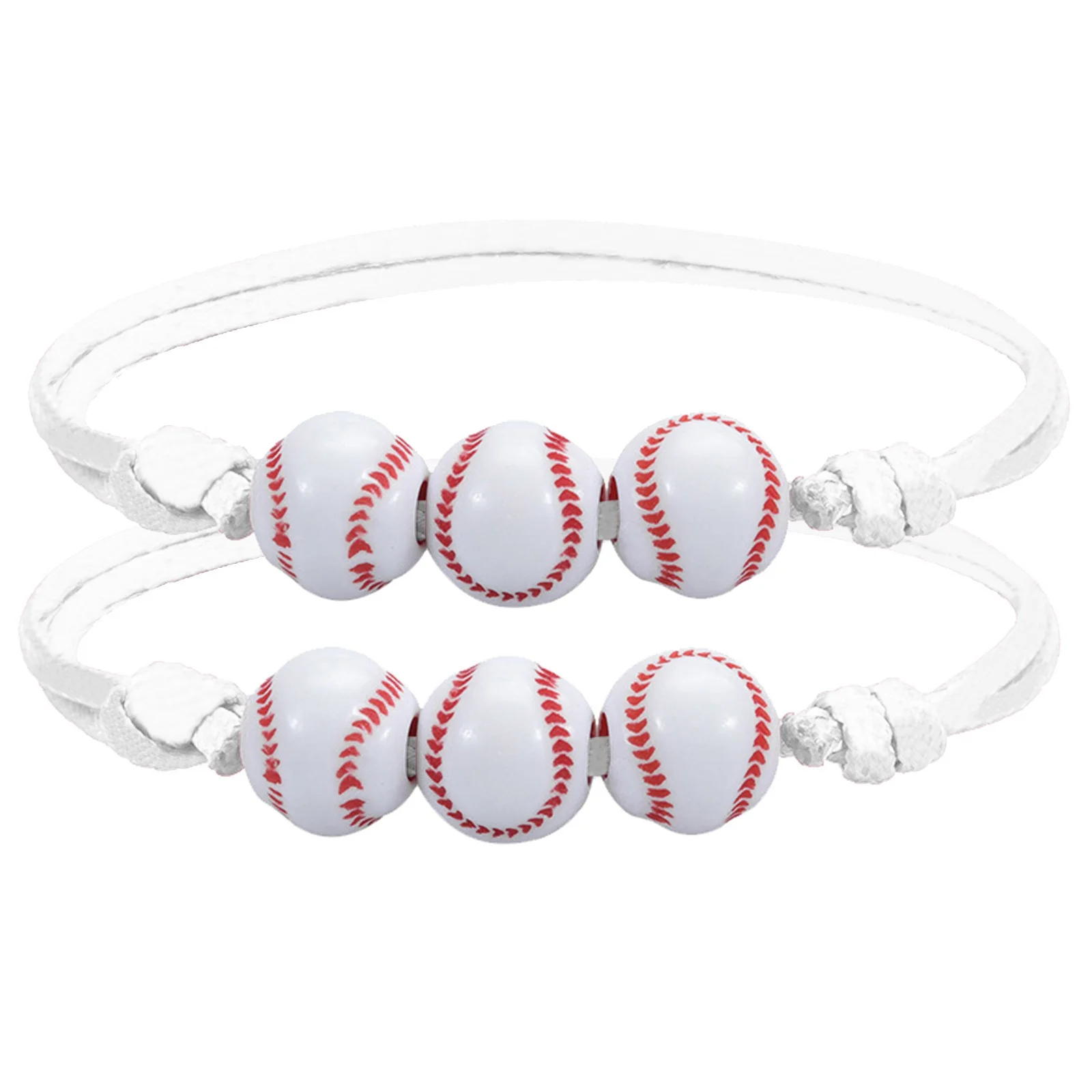 BOLUOYI 2024 Graduation Party 2Pcs Softball Bracelet Party Favors Yellow Softball Beadship Bracelets Adjustable Beaded Bracelet Softball Gifts for Boy Teens Sport Birthday Party Softball Favors