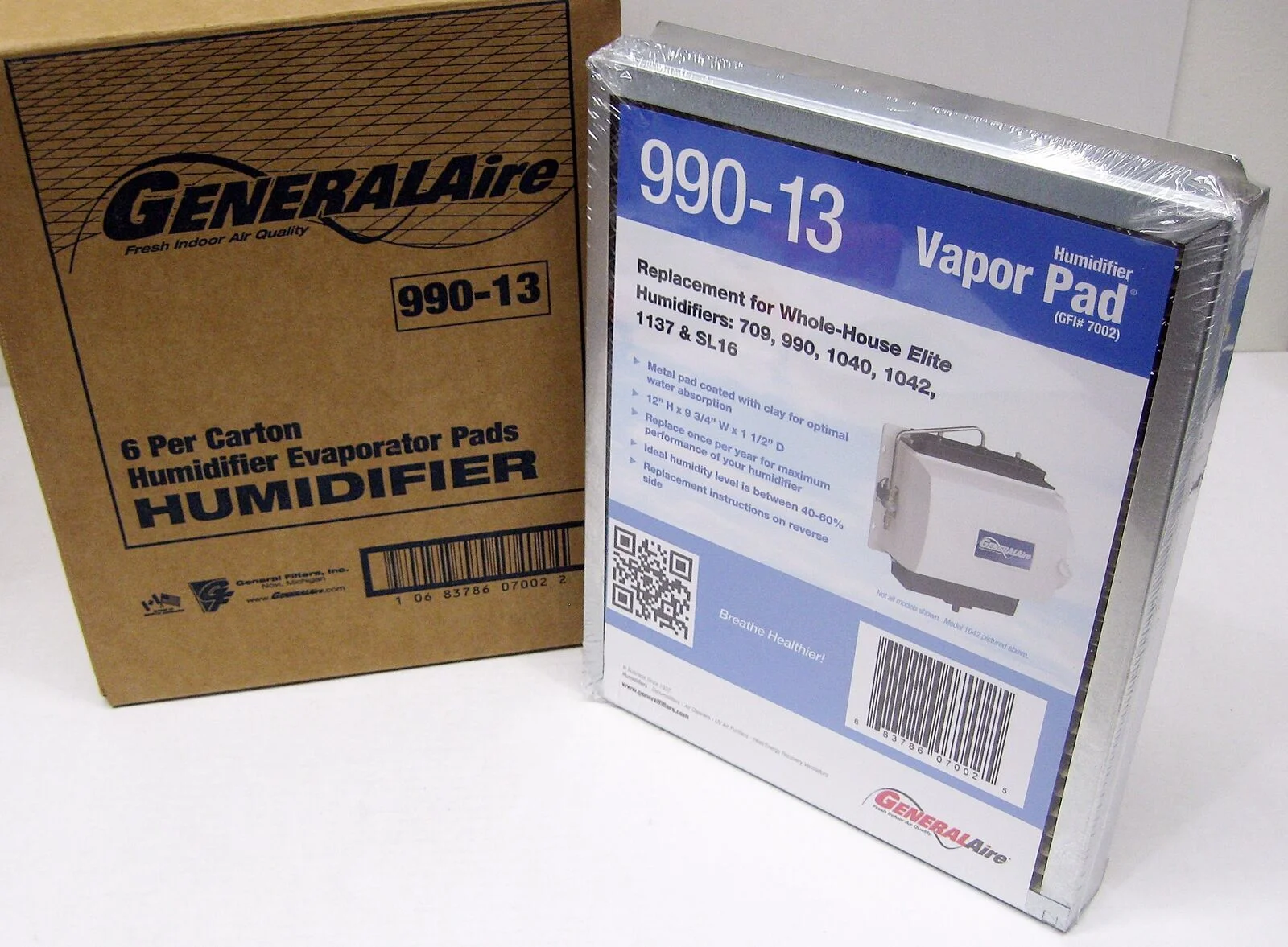 OEM GeneralAire 990-13 Evaporator Pad Media Filters 6 PAK for 709 990 1040 1042