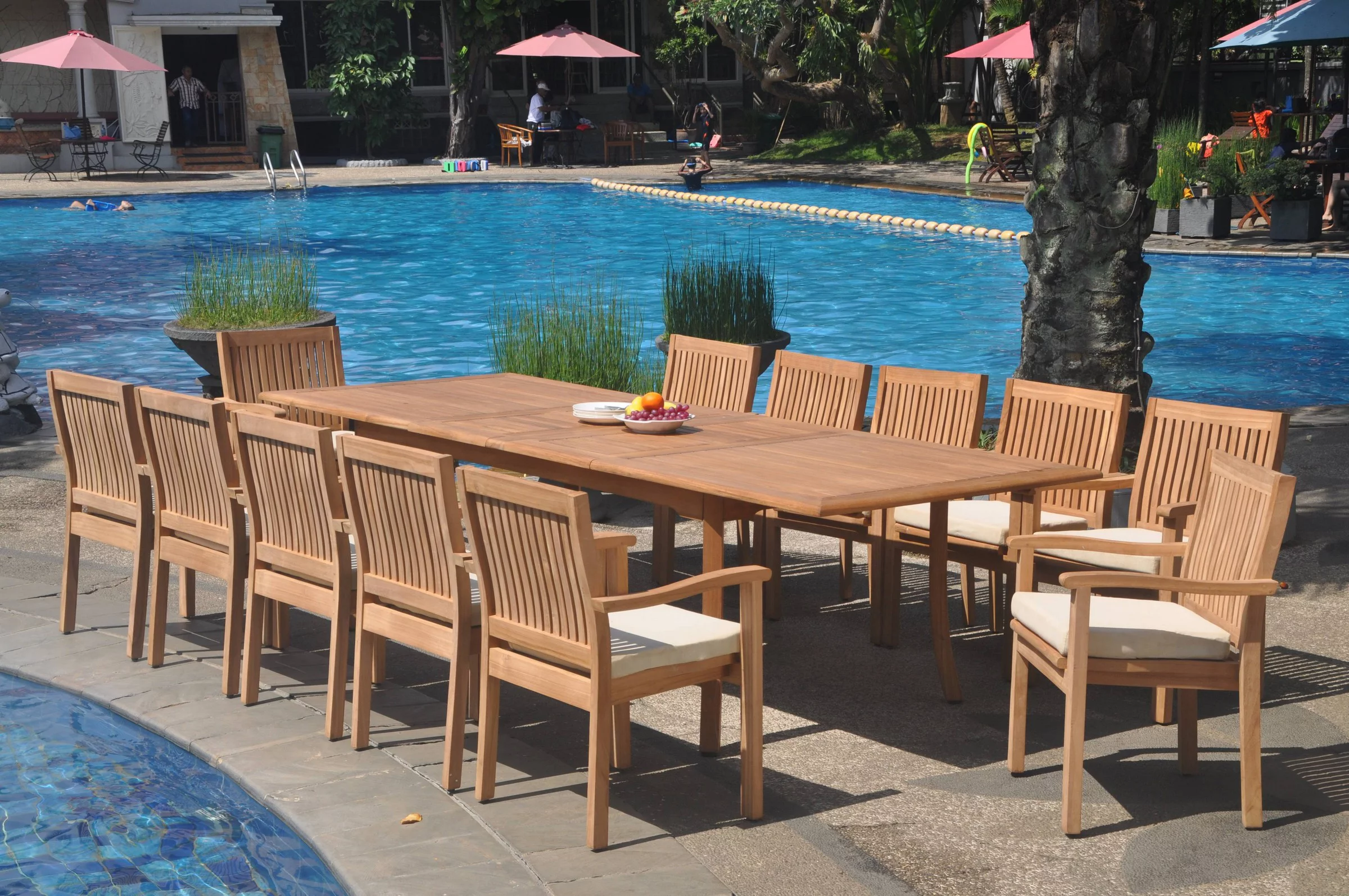 Grade-A Teak Dining Set: 12 Seater 13 Pc: 118