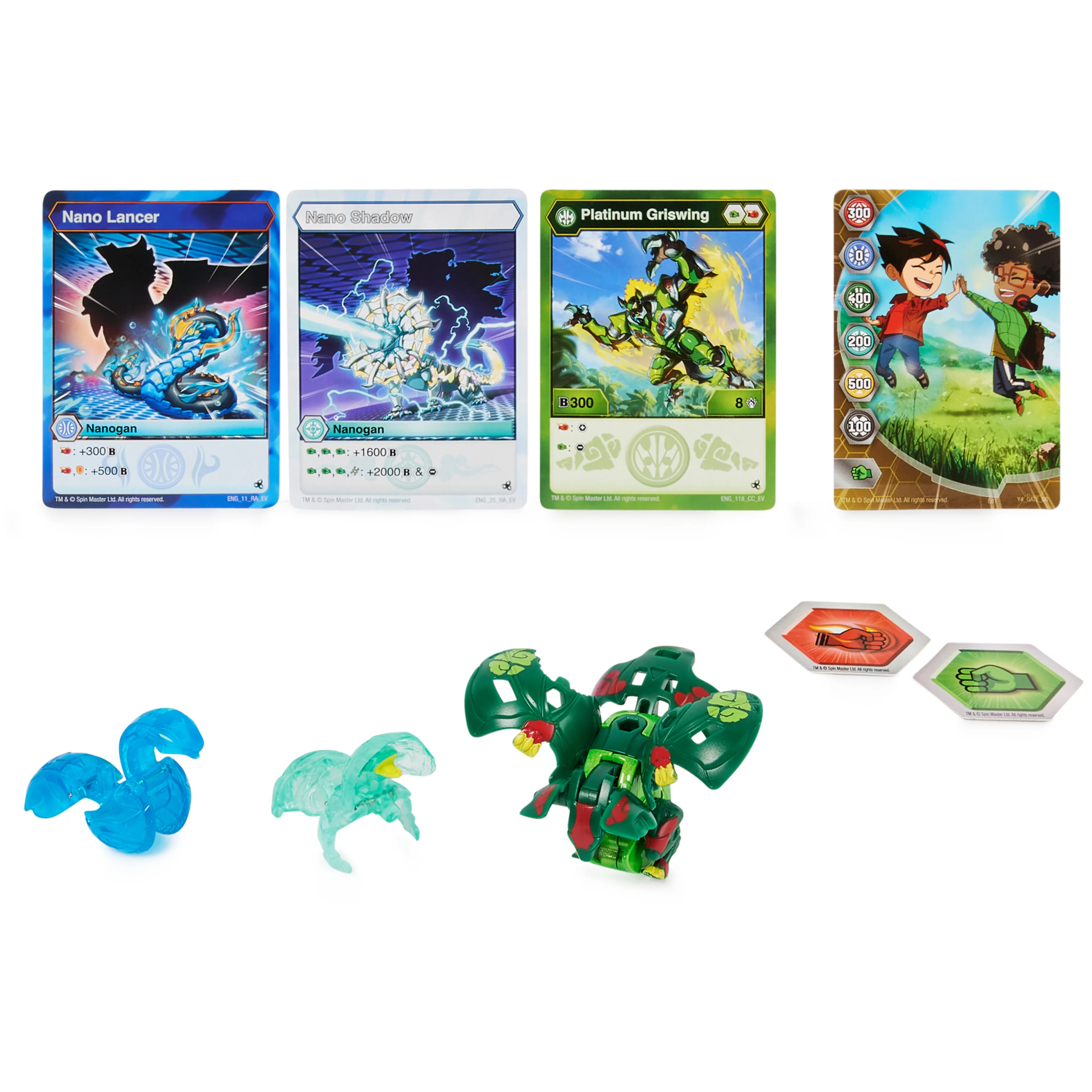 Bakugan Evolutions, Griswing with Nano Shadow and Lancer Platinum Power Up Pack