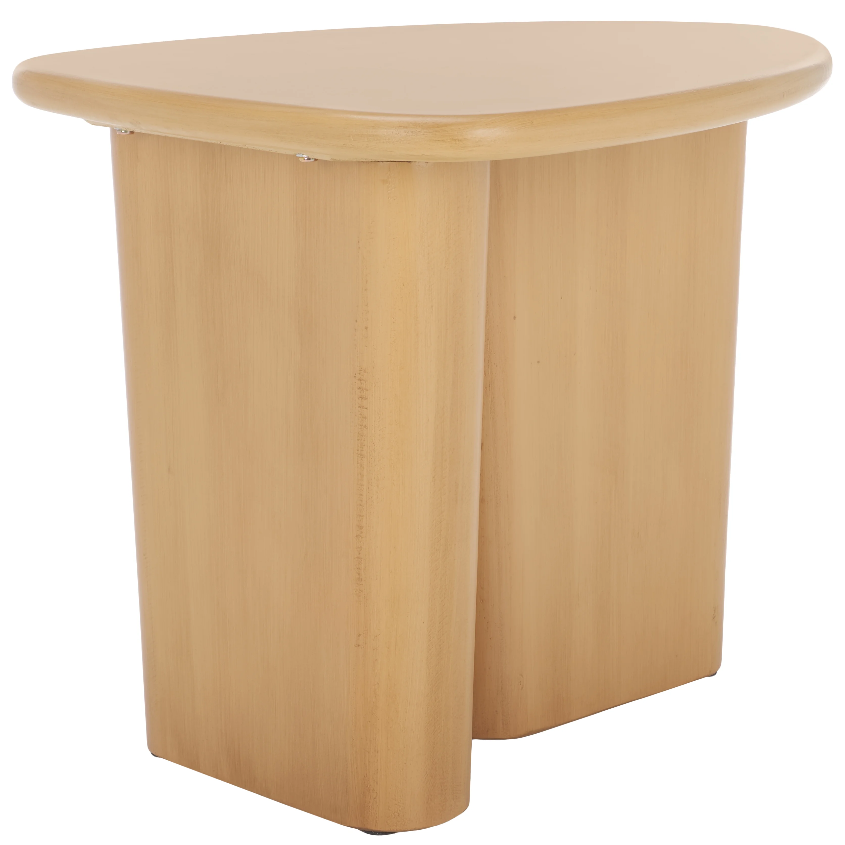 SAFAVIEH Alala Modern Style Natural Wood End Table (25.6 in. W x 20.8 in. D x 20.8 in. H)