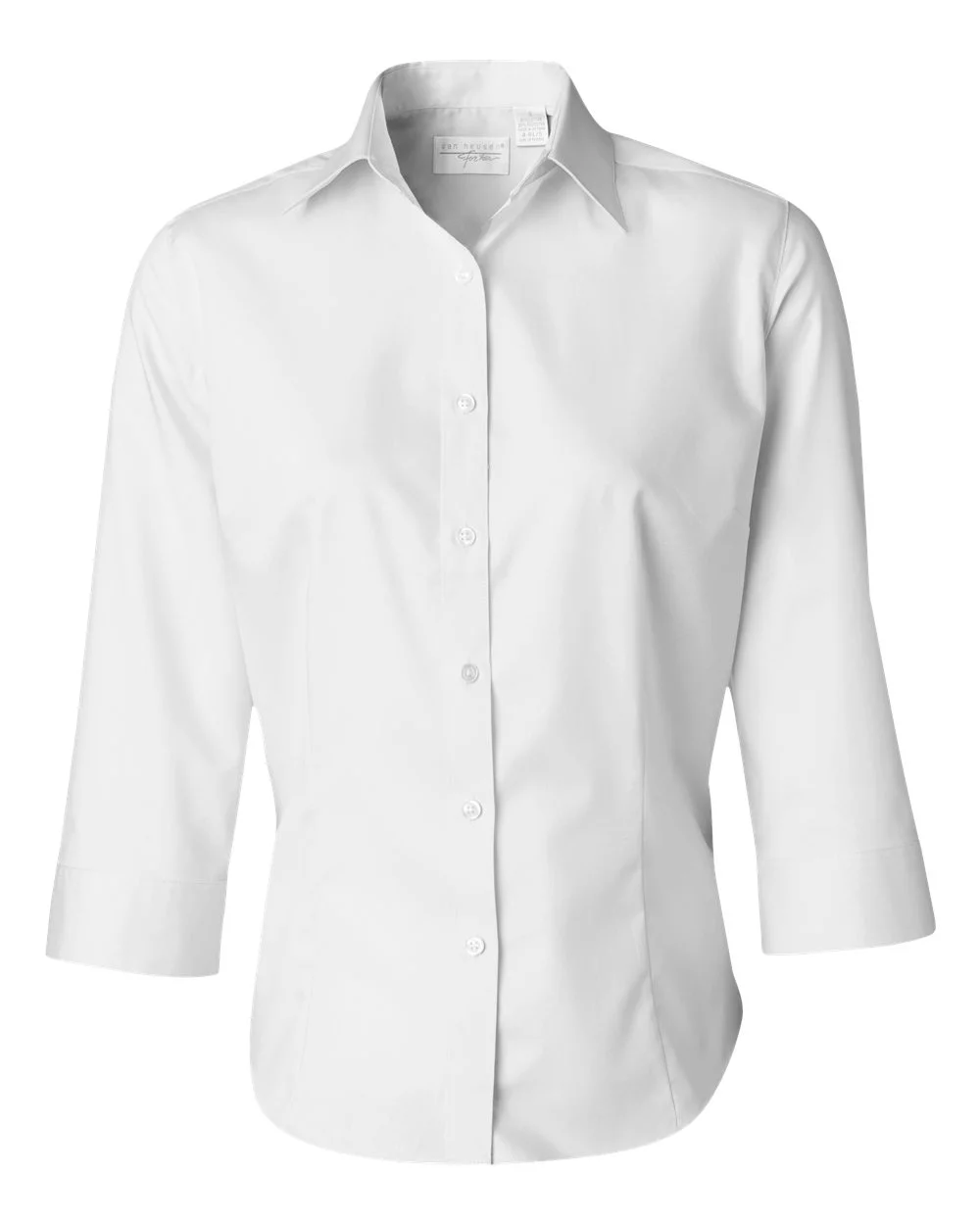 Van Heusen Women's Three-Quarter Sleeve Baby Twill Shirt