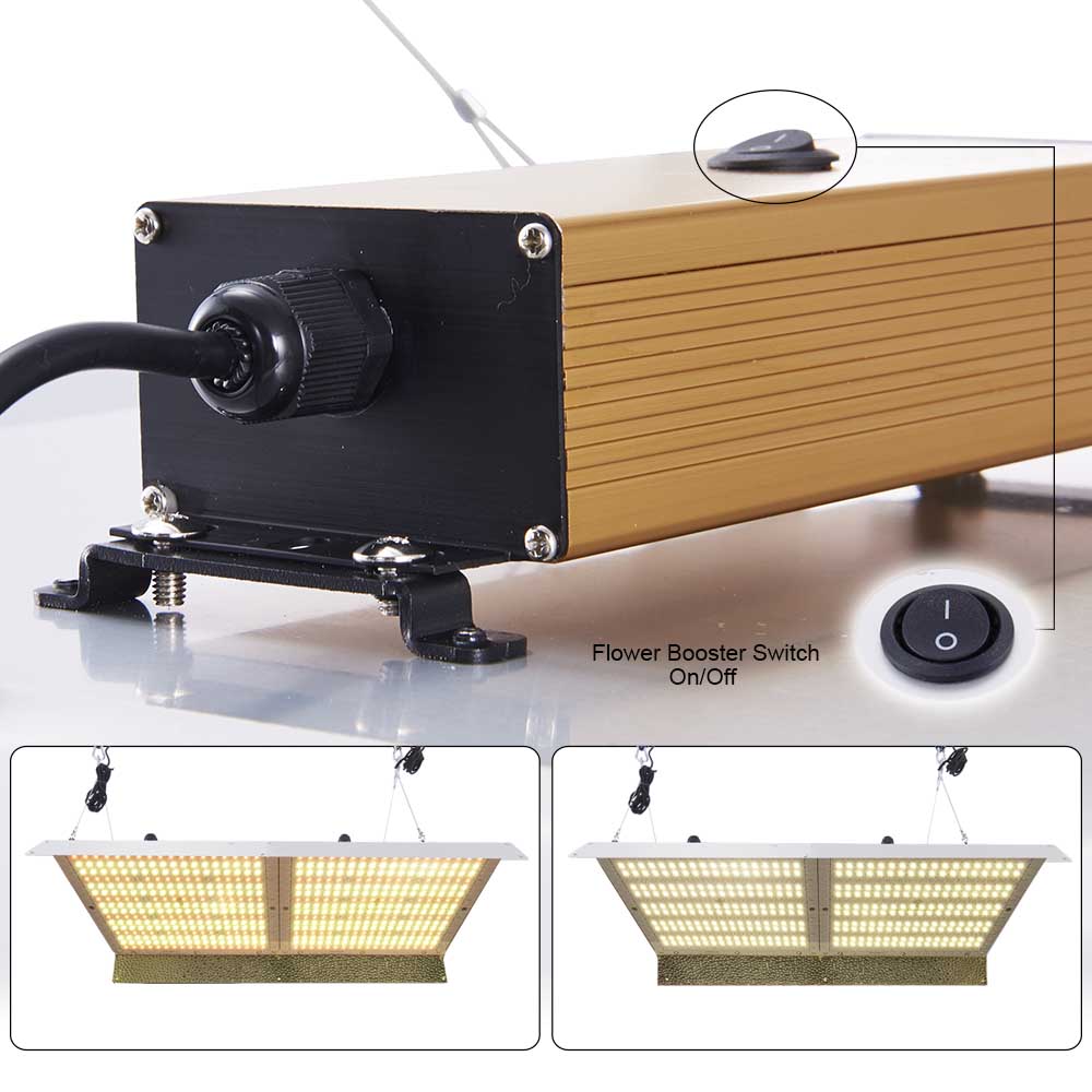 4000W Full Spectrum LED Grow Light with Dual Switch for VEG & Bloom, Ideal for Indoor Plant Growth