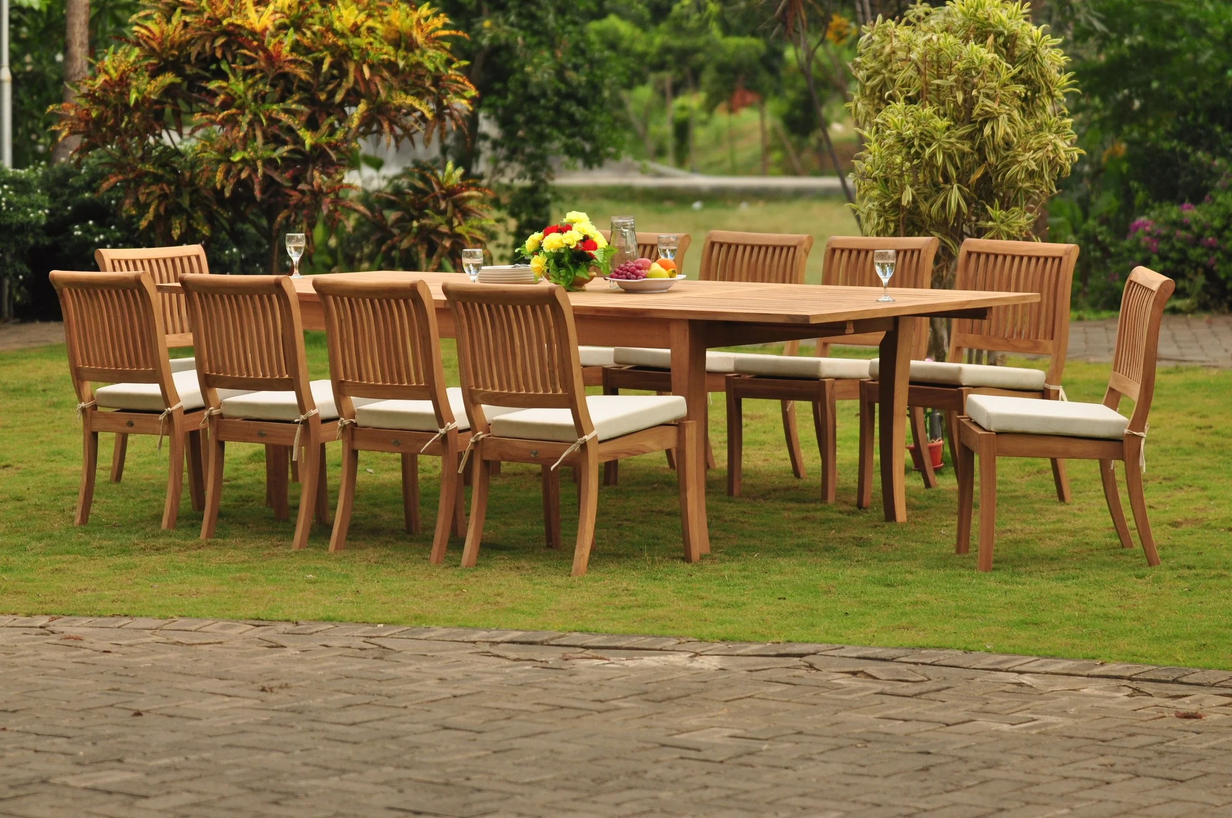 Teak Dining Set: 10 Seater 11 Pc: 118