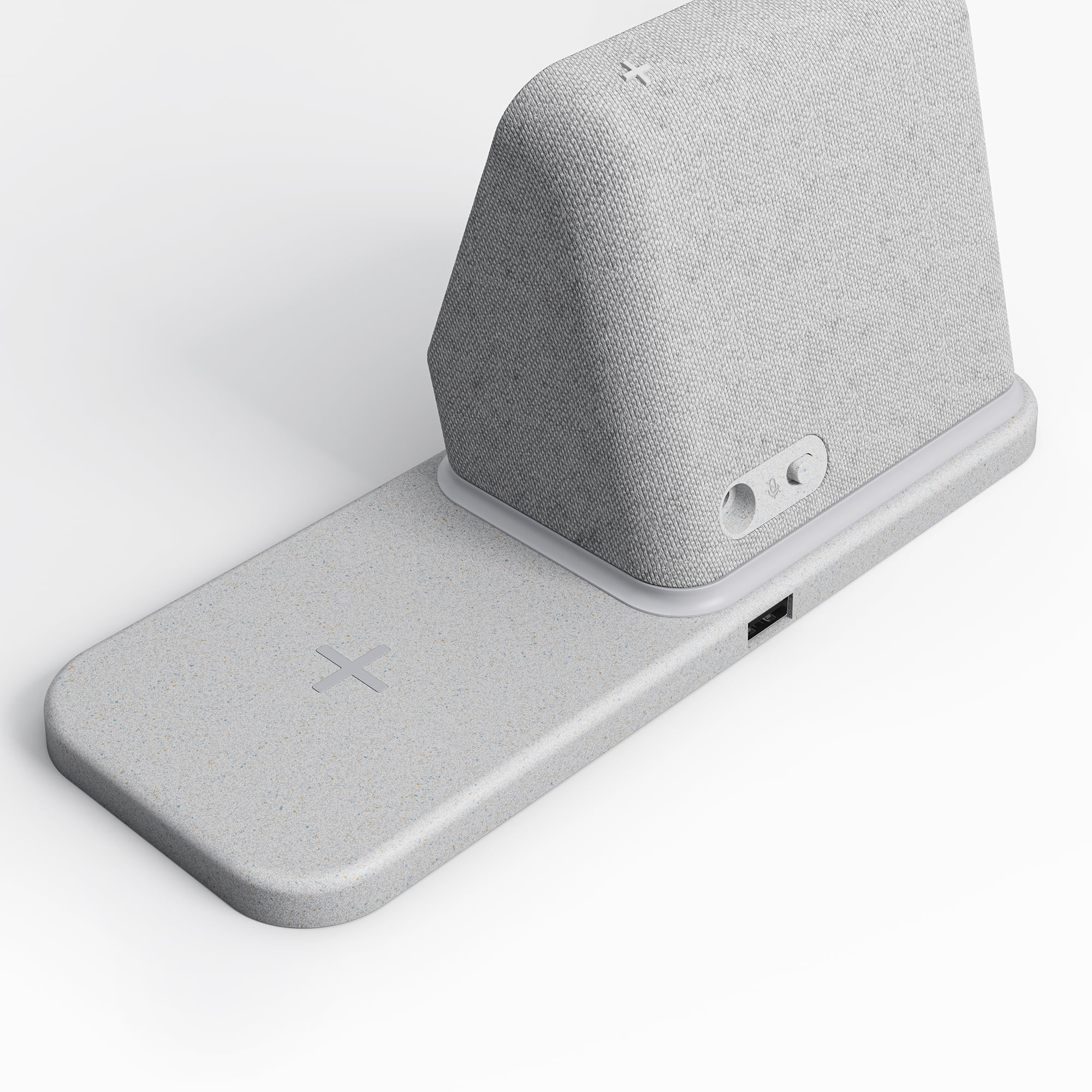 Lenovo Smart Clock 2 with Wireless Charging Dock - Heather Grey