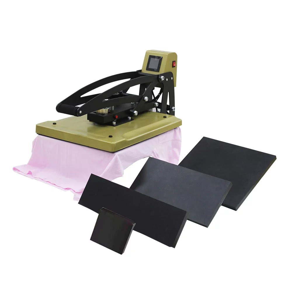 PreAsion Semi-auto Magnetic Hot Stamping Machine Heat Press Transfer with 5 Bottom Plates