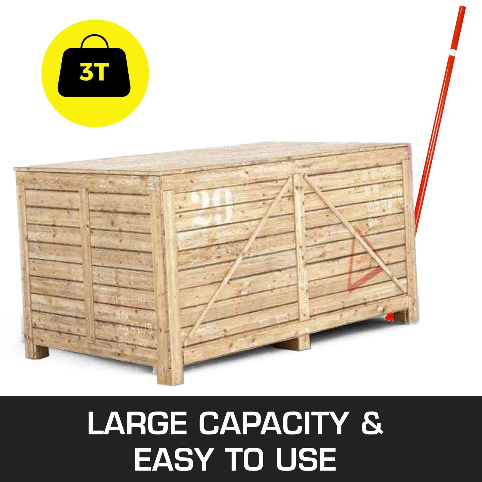 BENTISM Heavy Duty Pry lever Bar 3T/6600LBS Capacity with Wheels & 6'/1.8M Handle