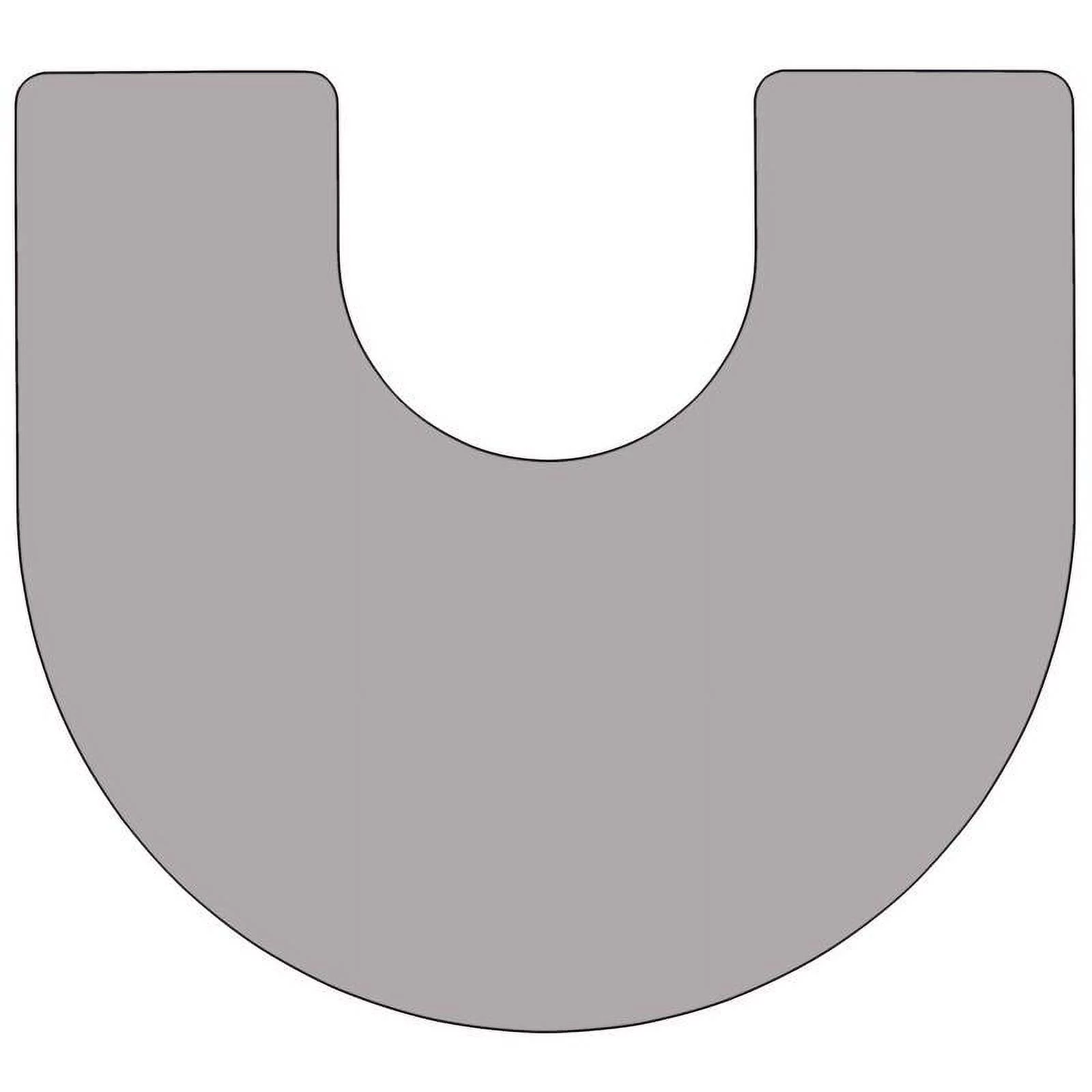 Flash Furniture Wren Mobile 60''W x 66''L Horseshoe Grey Thermal Laminate Activity Table - Standard Height Adjustable Legs