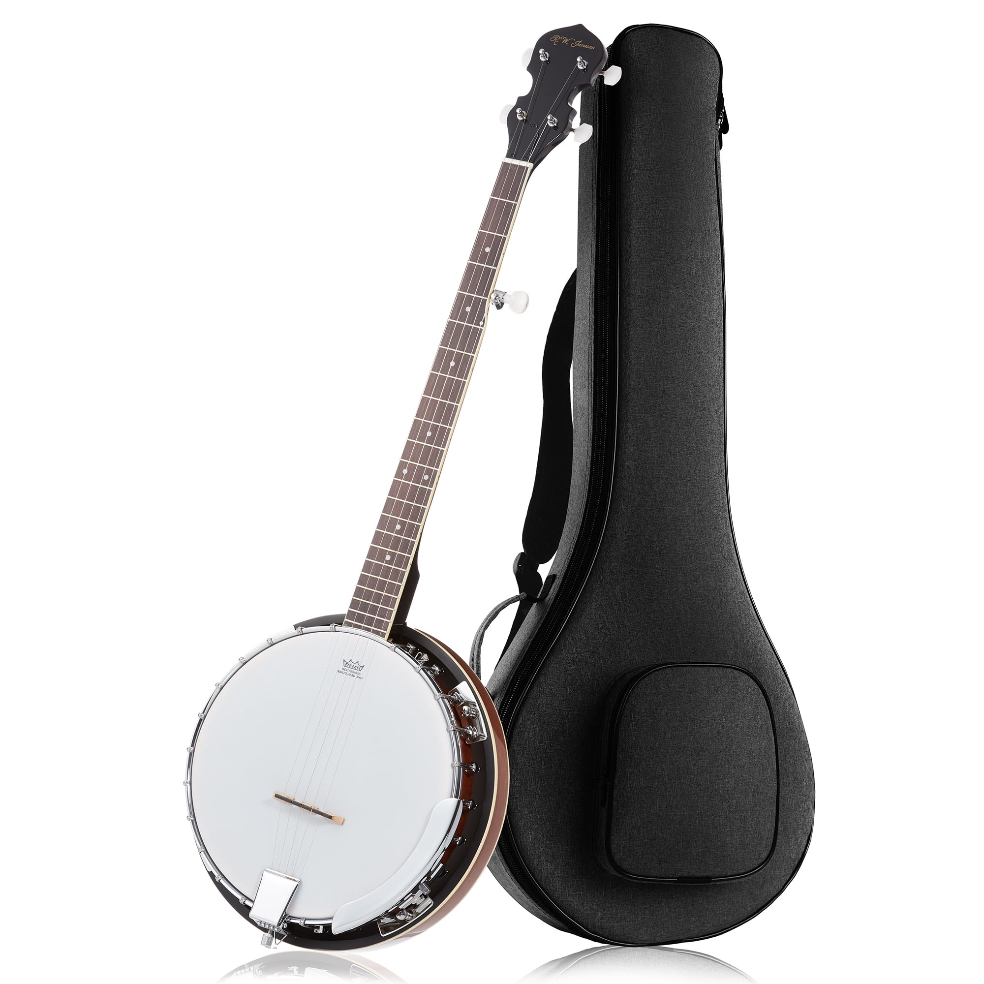 Jameson Guitars 5-String Banjo 24 Bracket with Closed Solid Back and Geared 5th Tuner