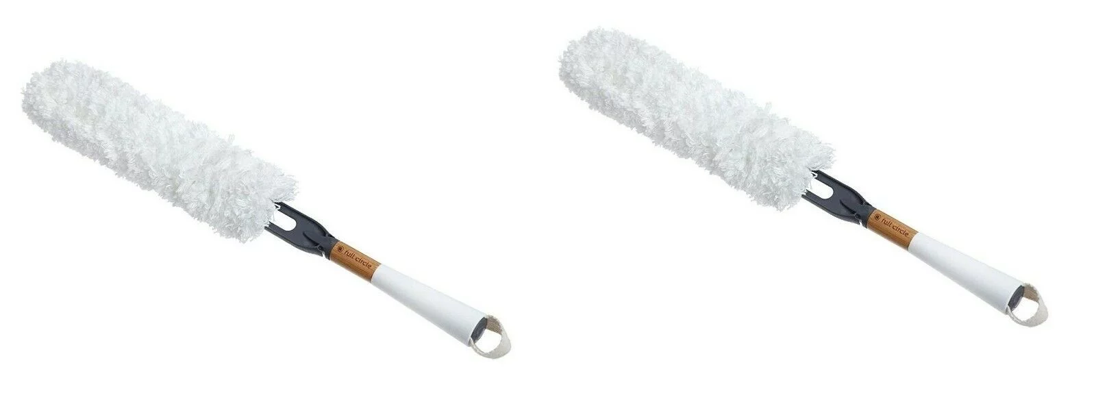 Full Circle - Dust Whisperer Washable Microfiber Duster, White - 2 Packs