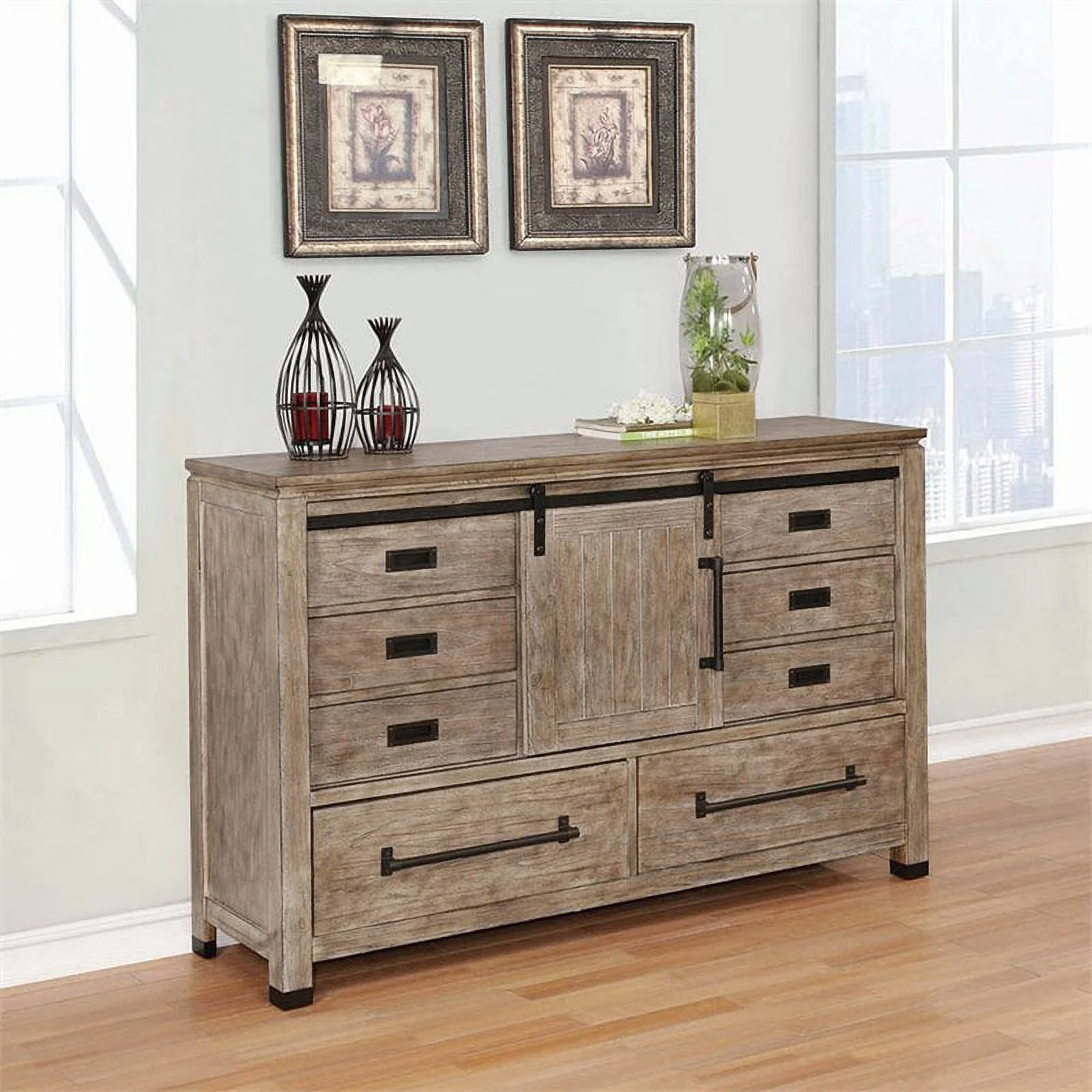 Coaster Meester 8-drawer Dresser Rustic Barn-Shape:Rectangular