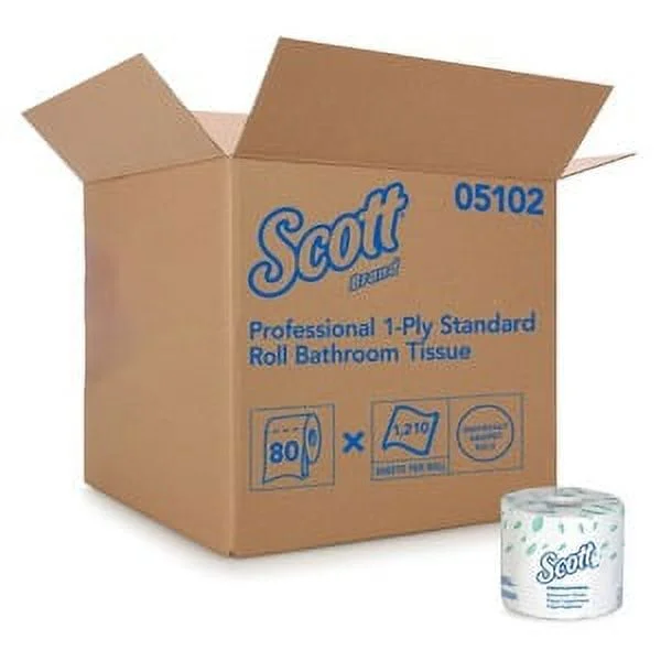 Toilet Tissue ScottÂ® Essential White 1-Ply Standard Size Cored Roll 1210 Sheets 4 X 4-1/10 Inch