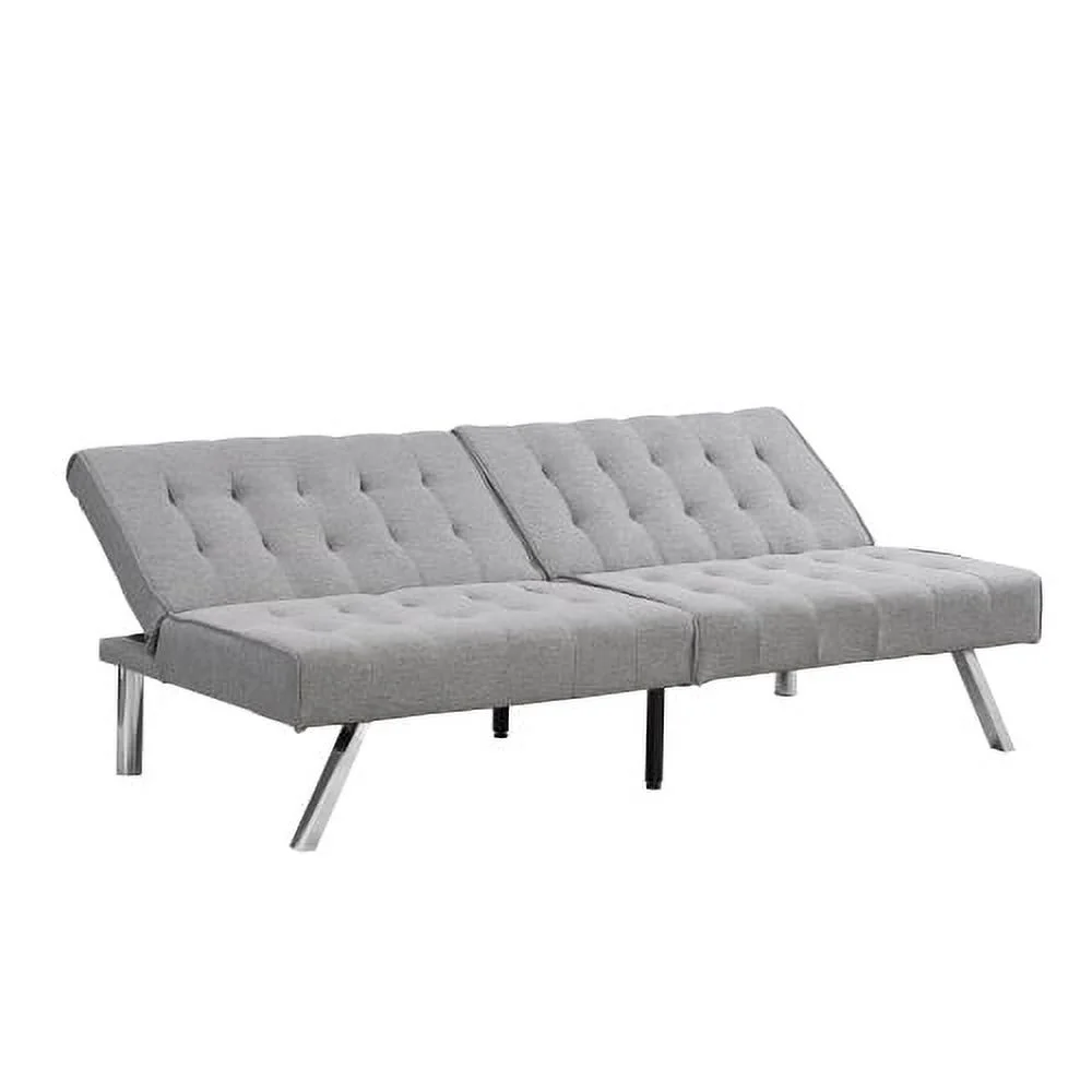 DremFaryoyo WOOD FRAME  STAINLESS LEG  FUTON  SOFA BED GREY