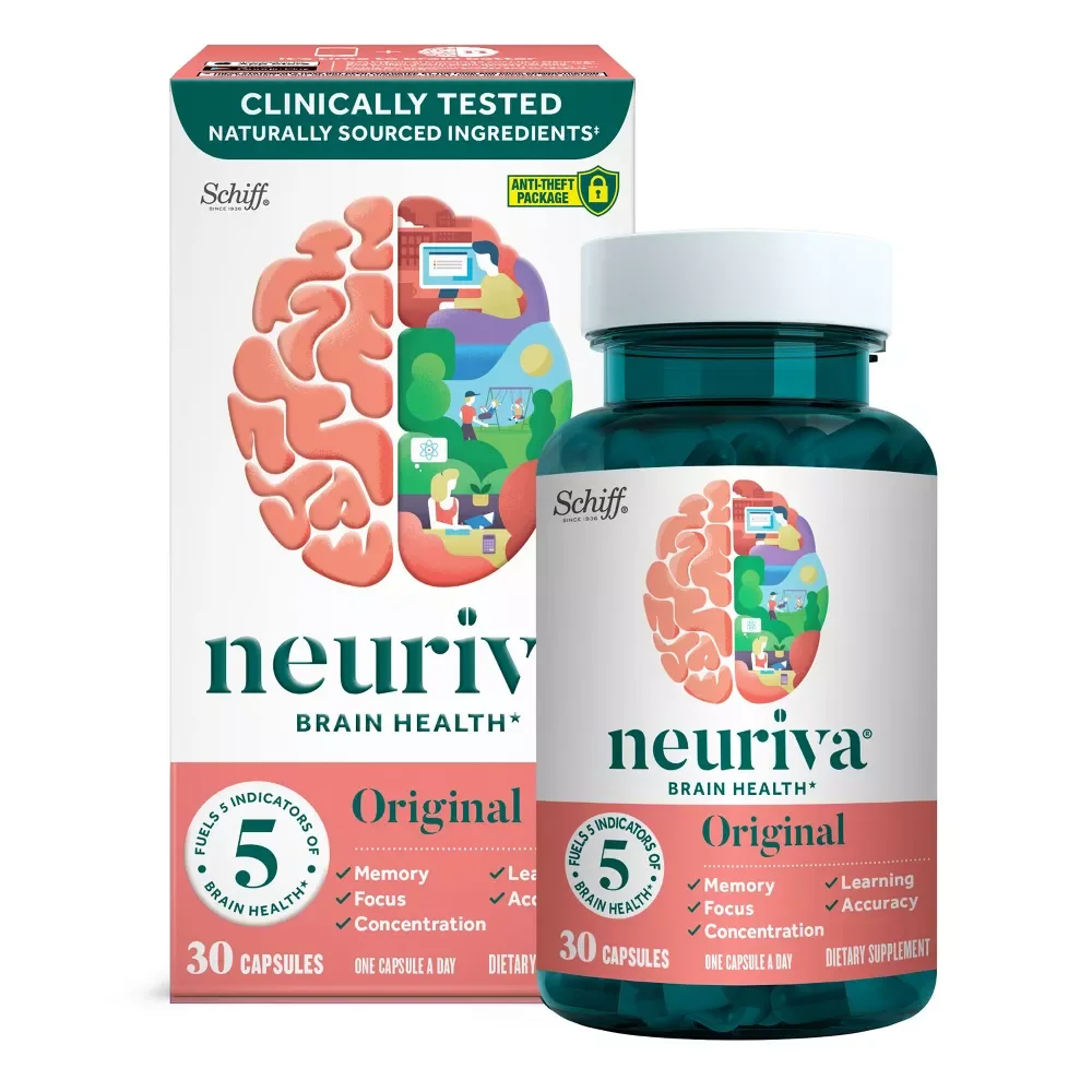 Schiff Neuriva Original Brain Performance Capsules, 30 Ea, 2 Pack