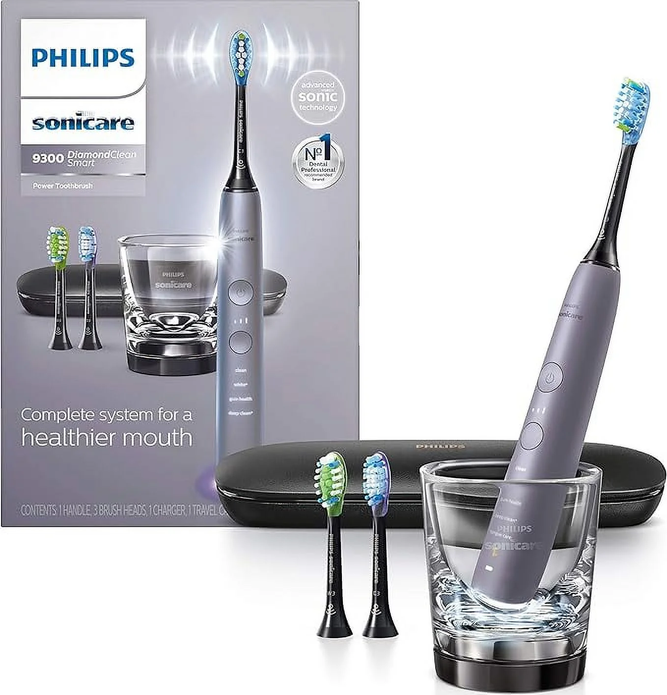 Pre-Owned Philips Sonicare DiamondClean Smart 9300 Rechargeable Electric Power Toothbrush (Fair)