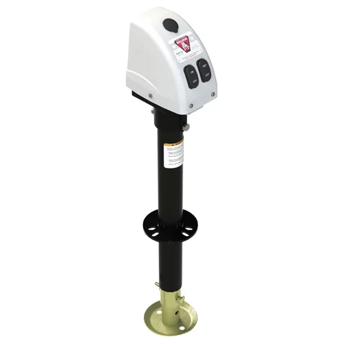 BULLDOG 500188 Powered Trailer Jack, A-Frame, 3,500 lbs. Lift Capacity, Bolt-On, 14 Inch Travel