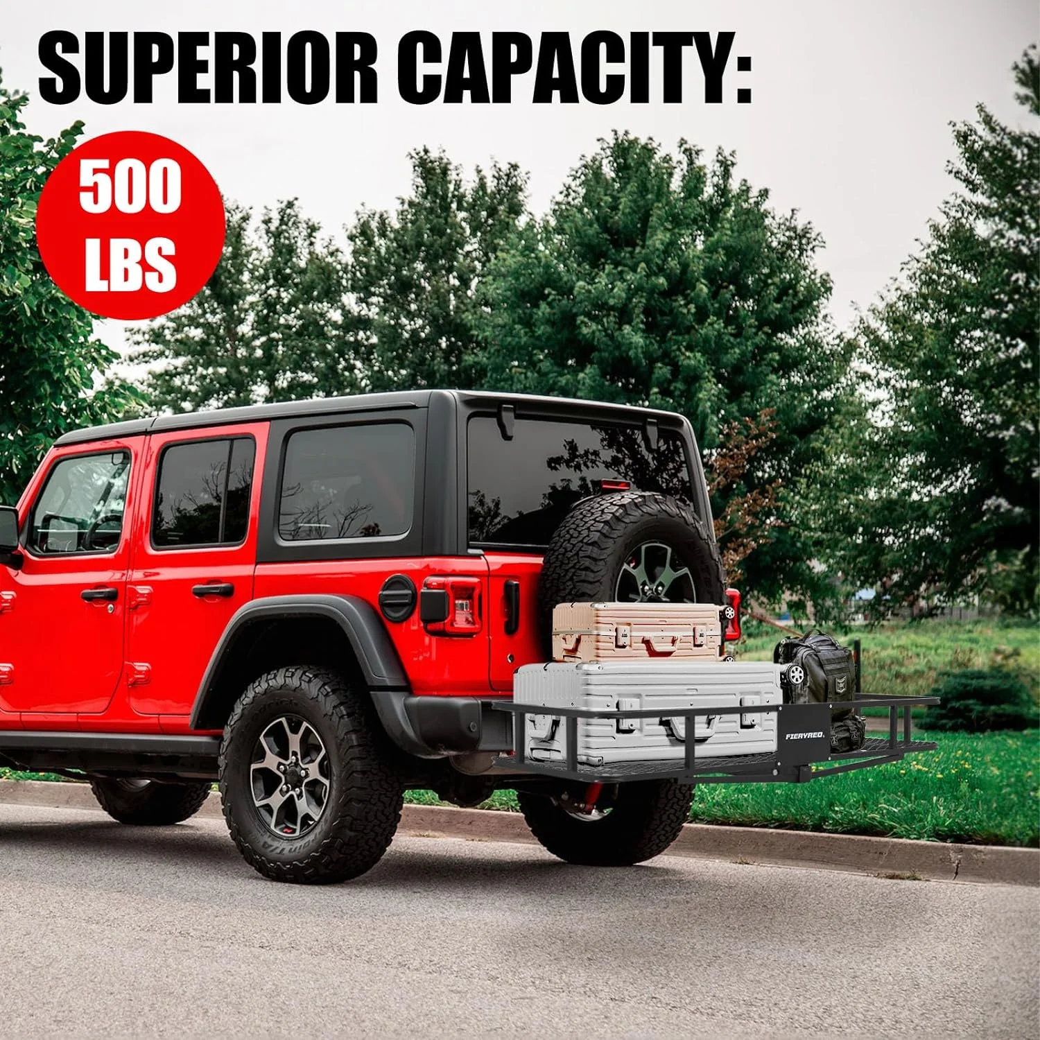 YANPO Folding Hitch Mount Cargo Carrier 60