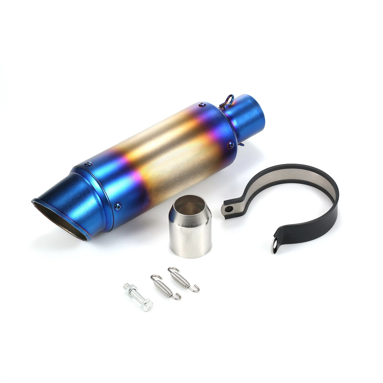 Motorcycle exhaust pipe,Muffler Fit Atv 38-51mm Universal Tail Refit Muffler Qisuo 38-51mm Pipe Huiop