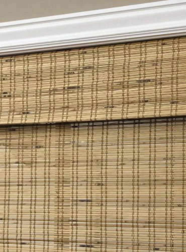 Sheer Bamboo Roman Shades with Valance - Tuscan, 26