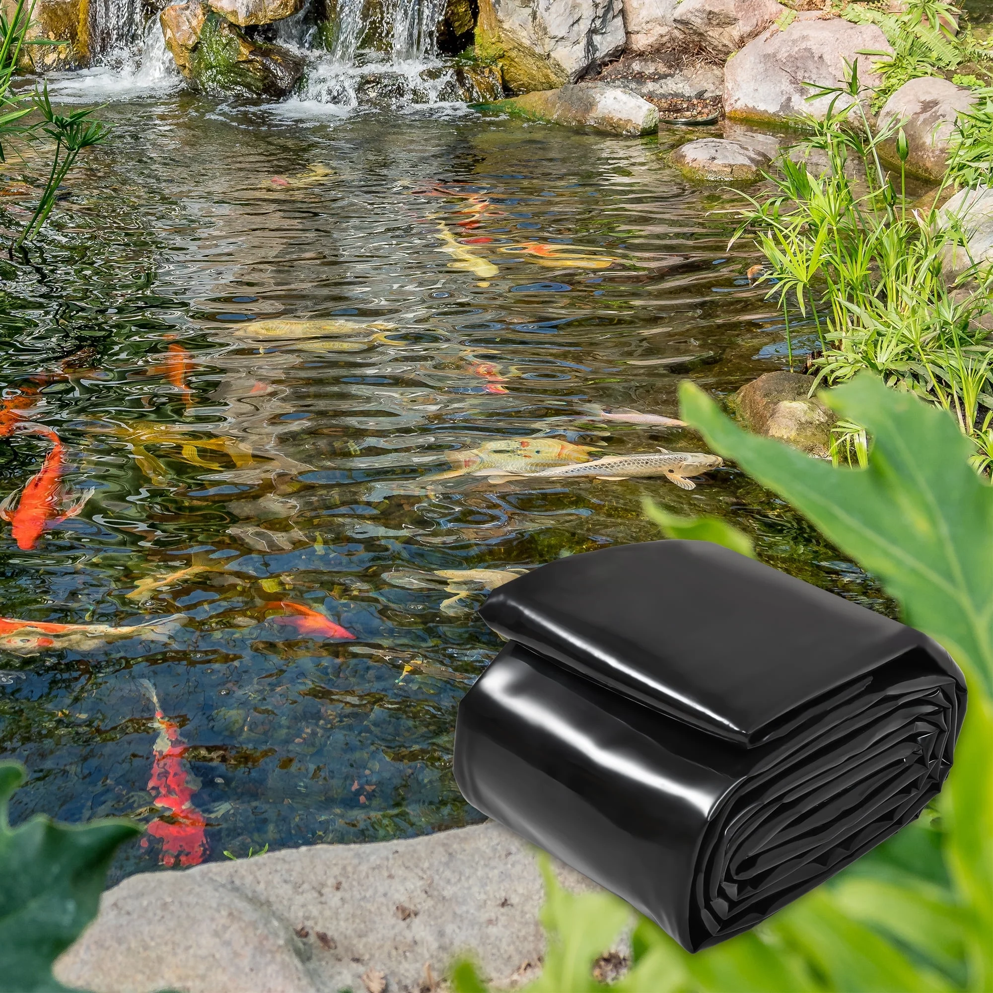 Dextrus Premium LLDPE Pond Liner 20x25 ft,, 20 Mil Thickness, Durable and Pliable for Outdoor Ponds, Fish or Koi Pond, Waterfall, Fountain, and Bed Planter,Pliable & Durable