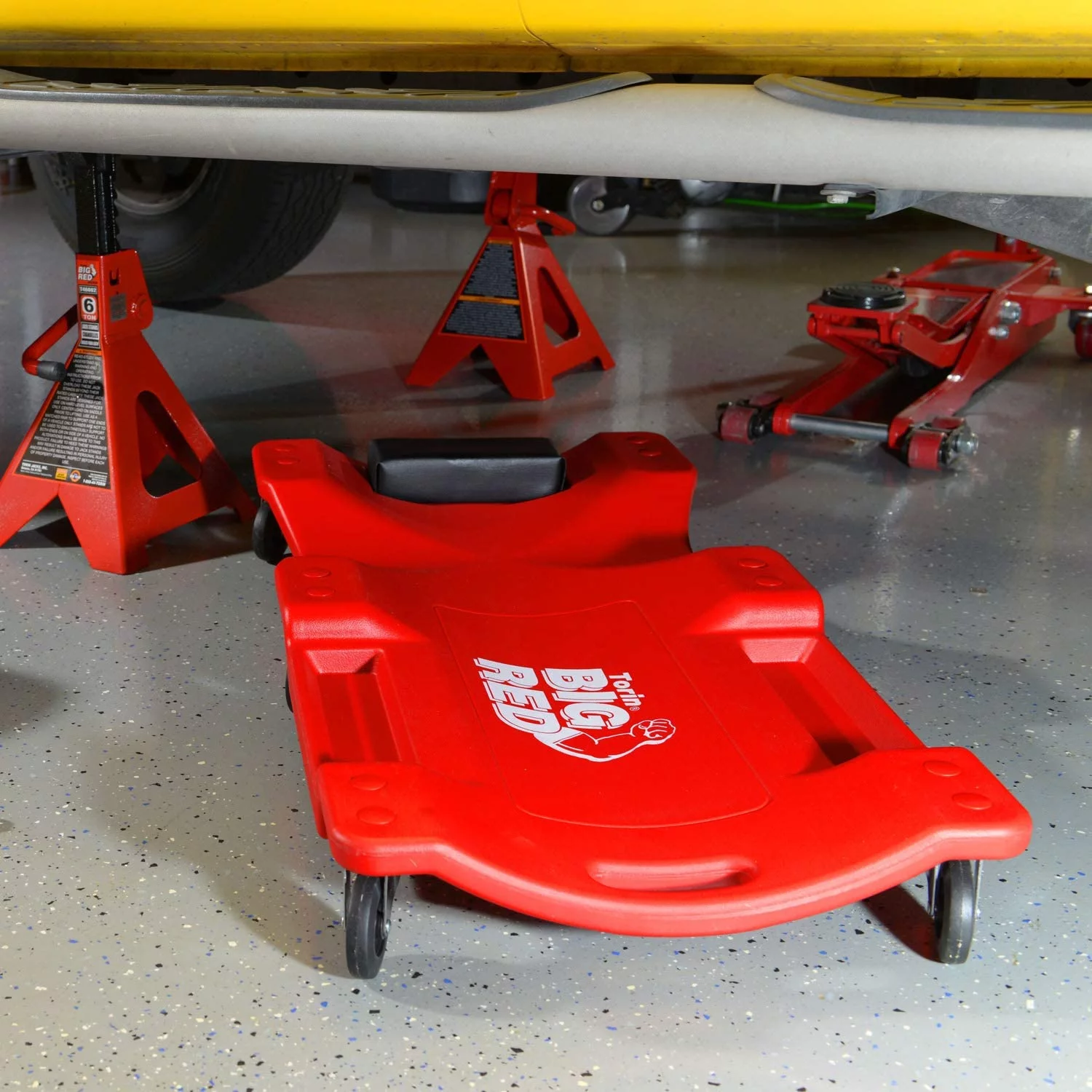 Big Red Blow Molded Plastic Rolling Garage/Shop Creeper: 40