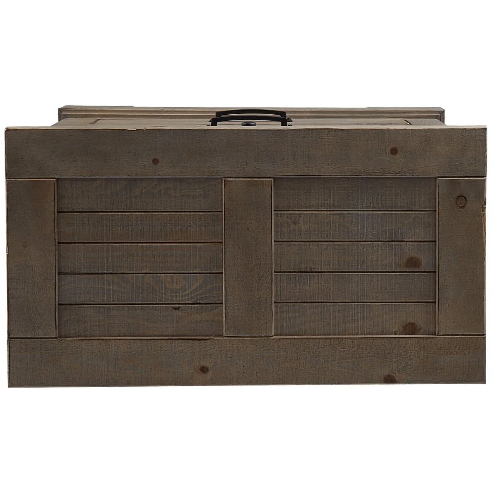 Home Square 3 Drawer Wood Nightstand in Weathered Gray - Set of 2