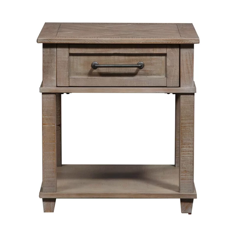 Parkland Falls Light Brown Rectangular End Table