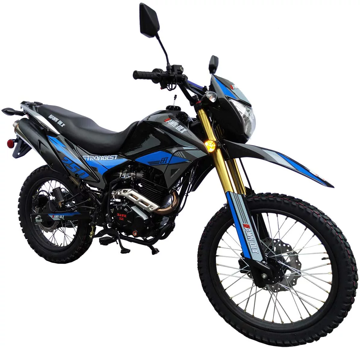 RPS Hawk DLX 250 EFI Fuel Injection 250cc Endure Dirt Bike Motorcycle Bike Enduro Hawk Deluxe Dirt Bike Bike Motorcycle for adults and youth - Choose your color