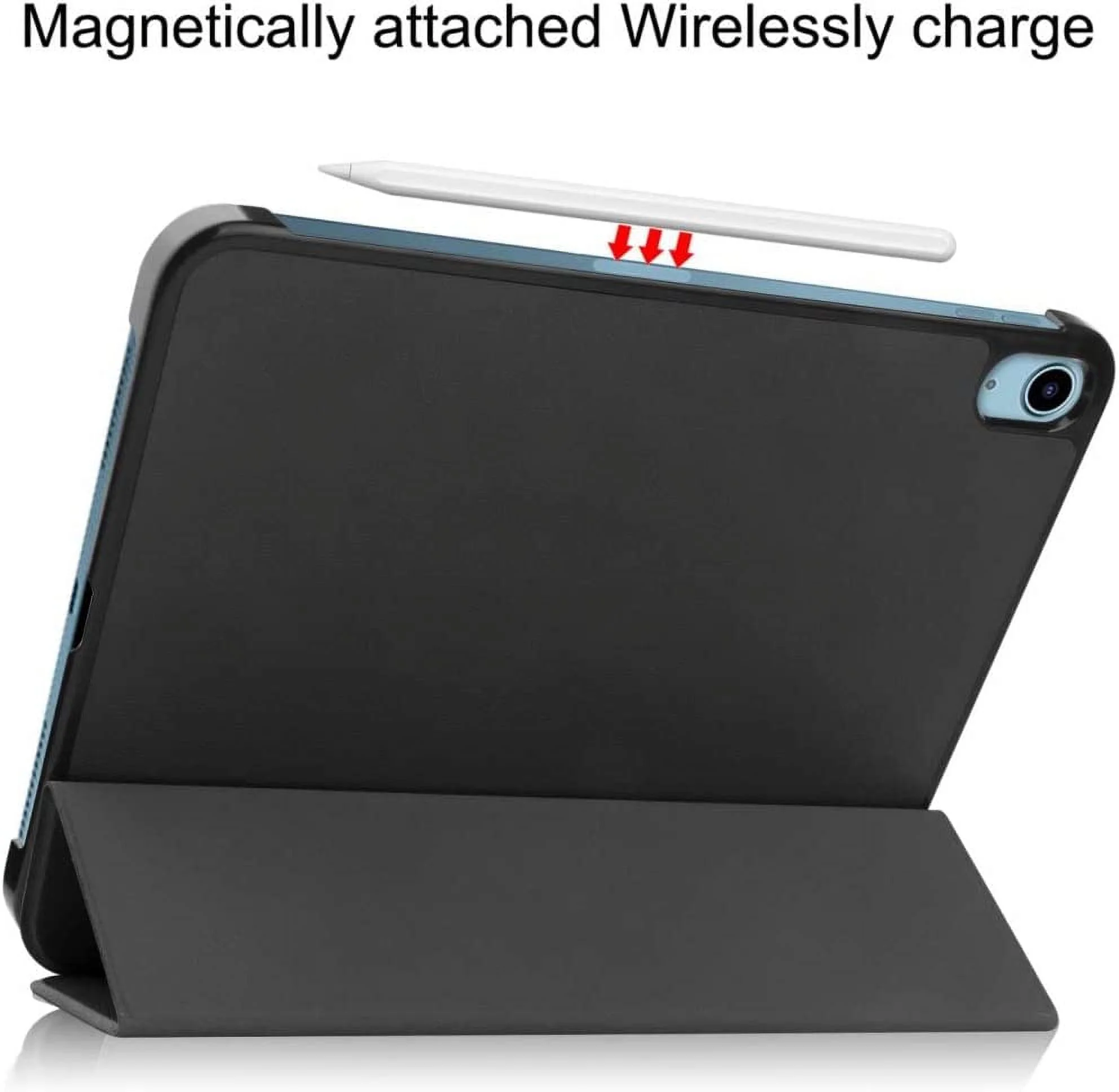 zukof iPad 10 Smart Stand Case with Magnetic Closure, Auto sleep/wake Slim Protective Cover for iPad 10th Generation (2022 Release) 10.9 Inch(Black)