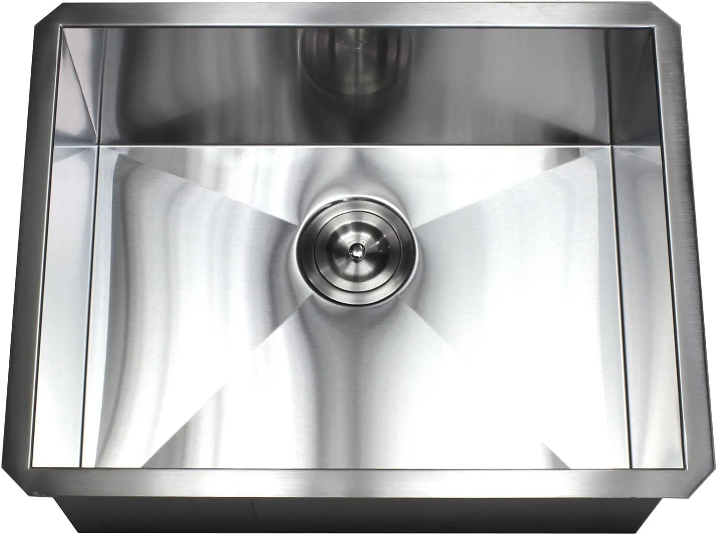 Zero Contemporary Design 16 Gauge Durable Undermount Single Bowl Stainless Steel Kitchen Sink/Bar Prep Sink With Lift Out Basket Strainer (23 Inch)