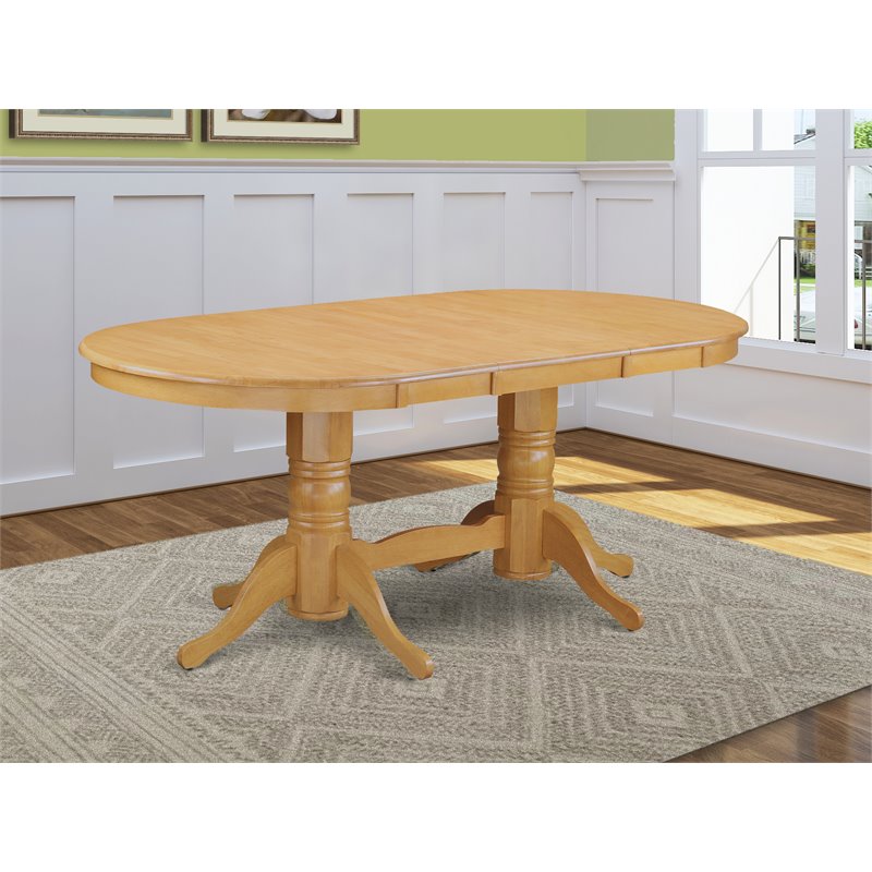 Pemberly Row Modern Oval Traditional Wood Dining Table in Oak