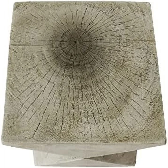 HVSDIMO Manuel Light-Weight Concrete Accent Table  Natural  12.5D x 12.5W x 17.75H in