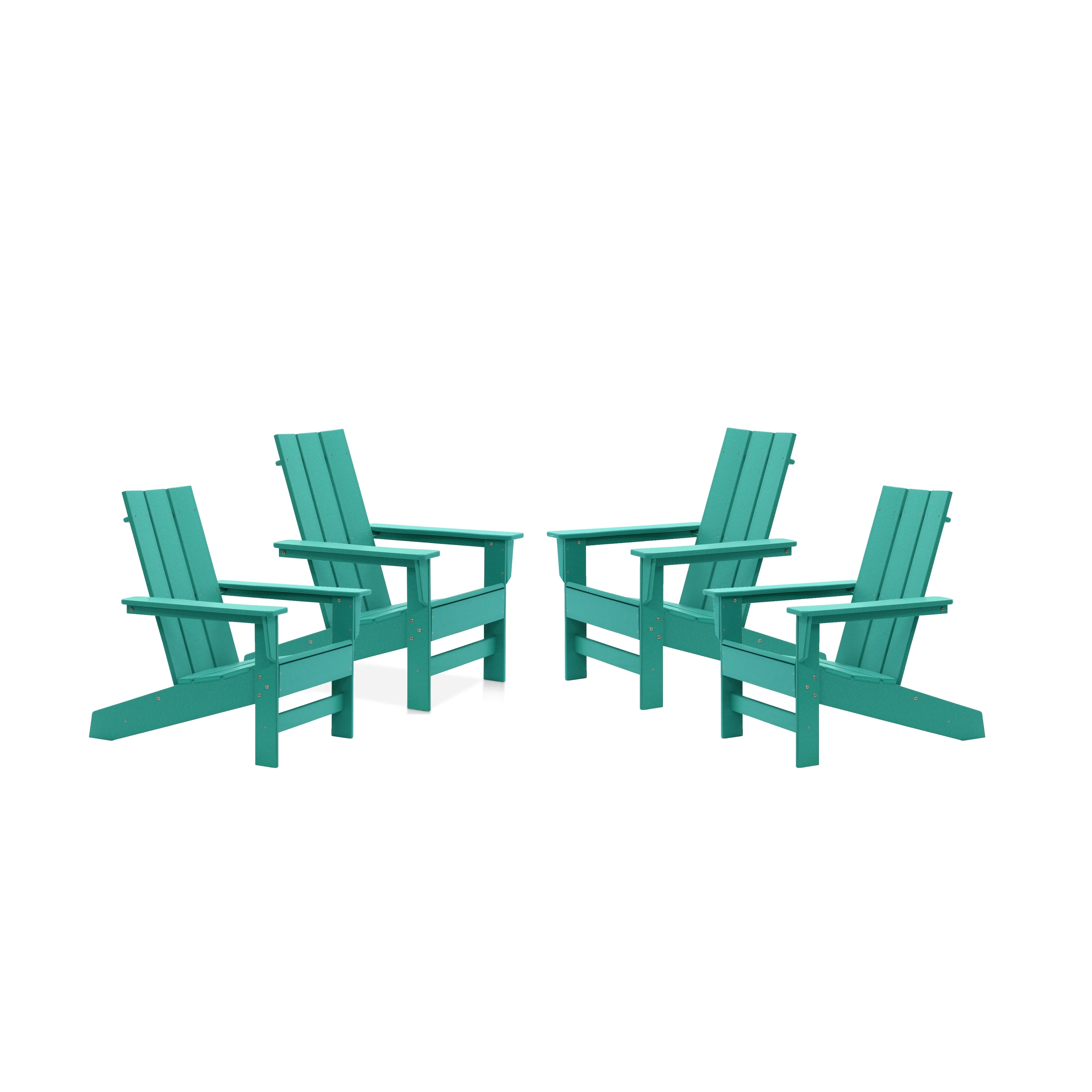 Havenside Home Hawkesbury Recycled Plastic Adirondack Chair (Set of 4) by  Chocolate