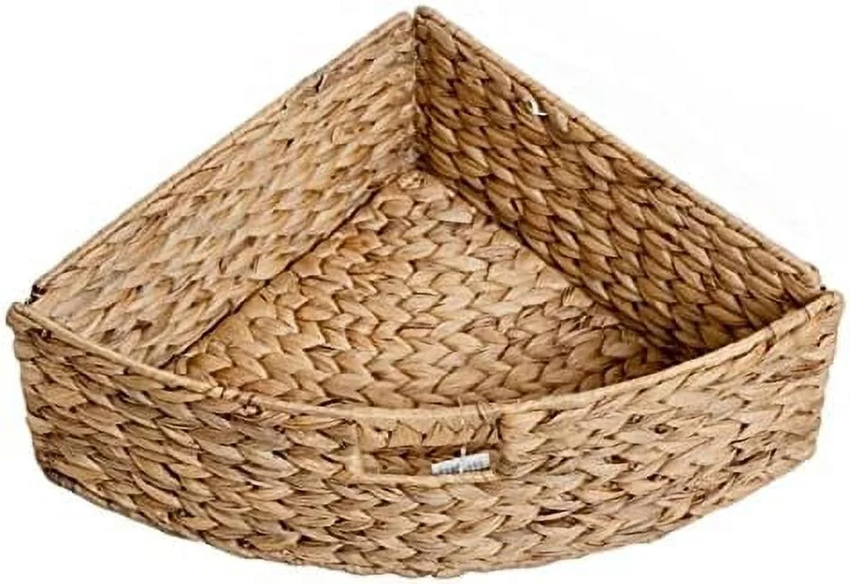 SQTRFCV Hampton Meadows 3 Tier X-Side End  Cabinet with 6 Wicker Baskets  Walnut